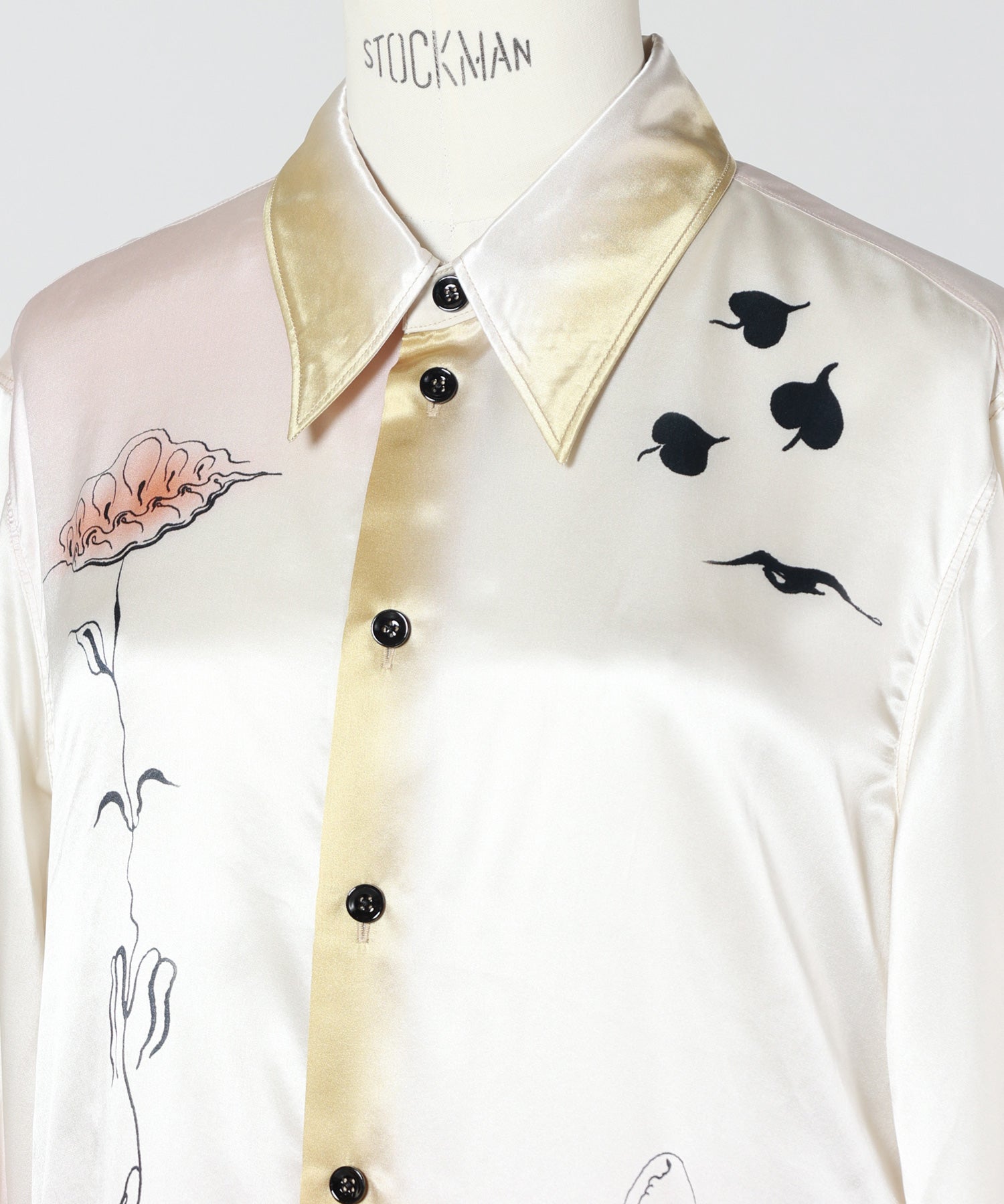 LEMAIRE(ルメール)】 POINTED COLLAR SHIRT IN LANDSCAPE PRINTED SILK