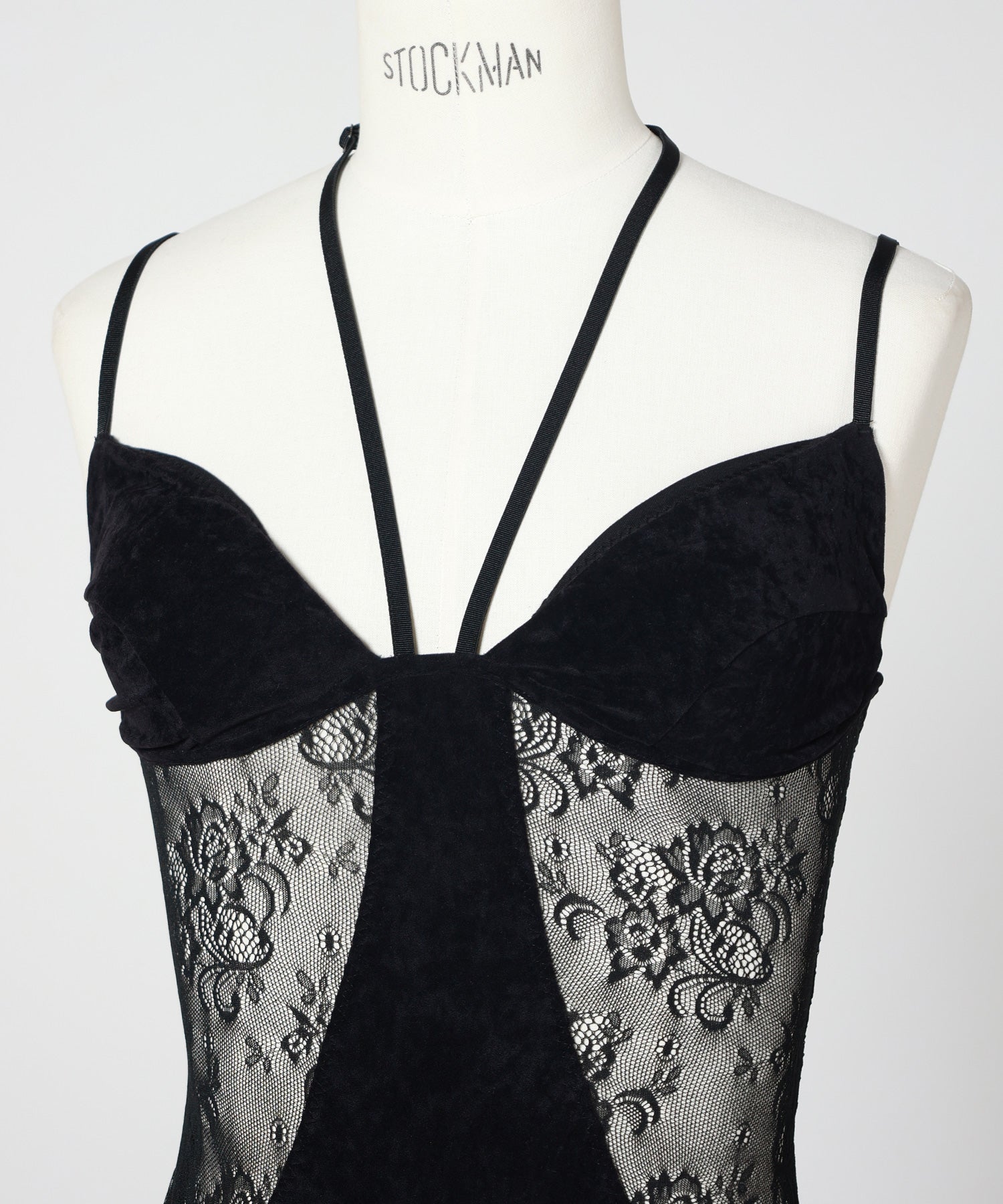 FETICO(フェティコ)】 SHEER PANELED VELOUR BODYSUIT｜PARIGOT ONLINE