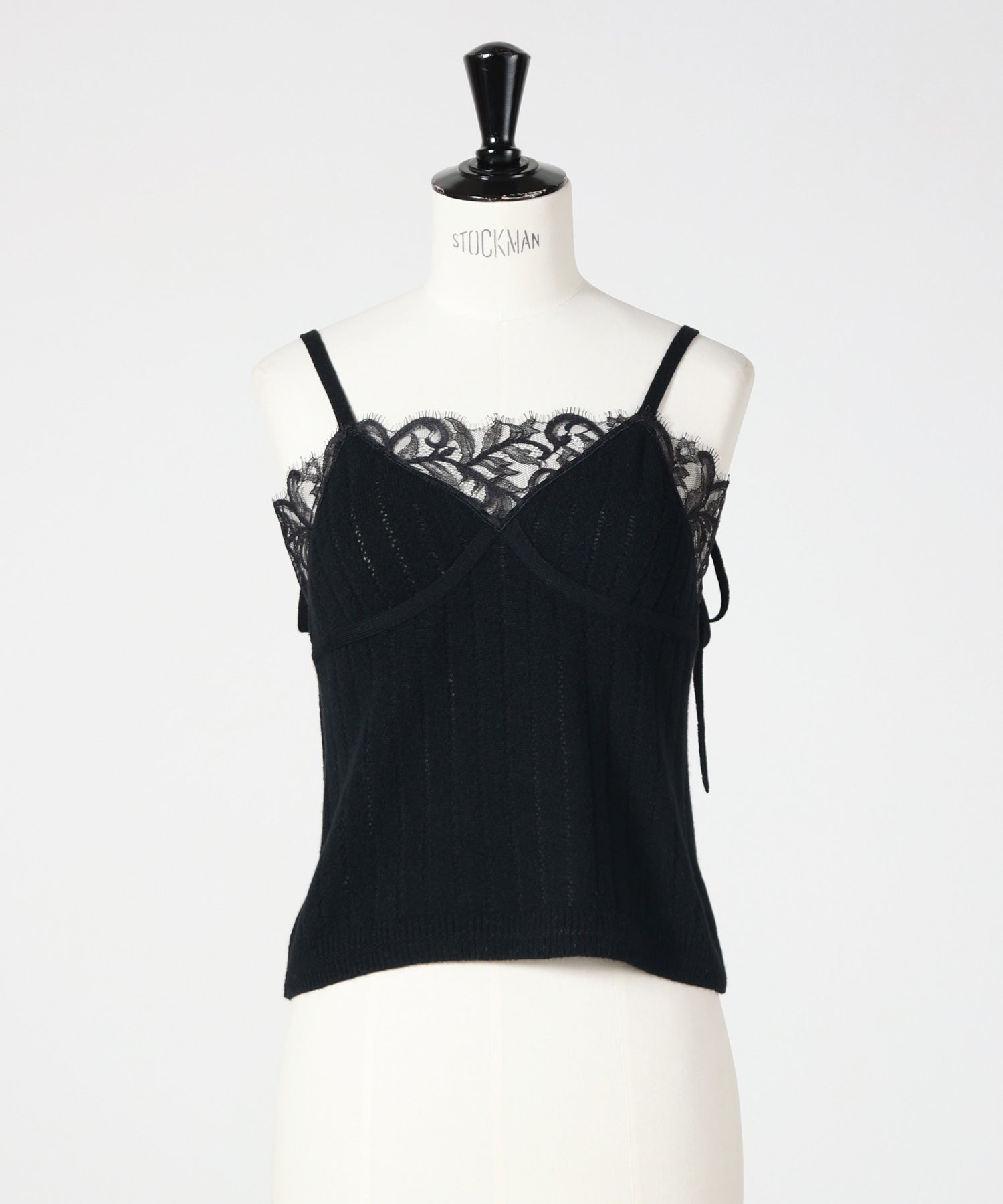 FETICO フェティコ　レースキャミソールSS25 FETICO(フェティコ)】 HAIRY LACE PANELED RIB BACK CAMISOLE｜PARIGOT