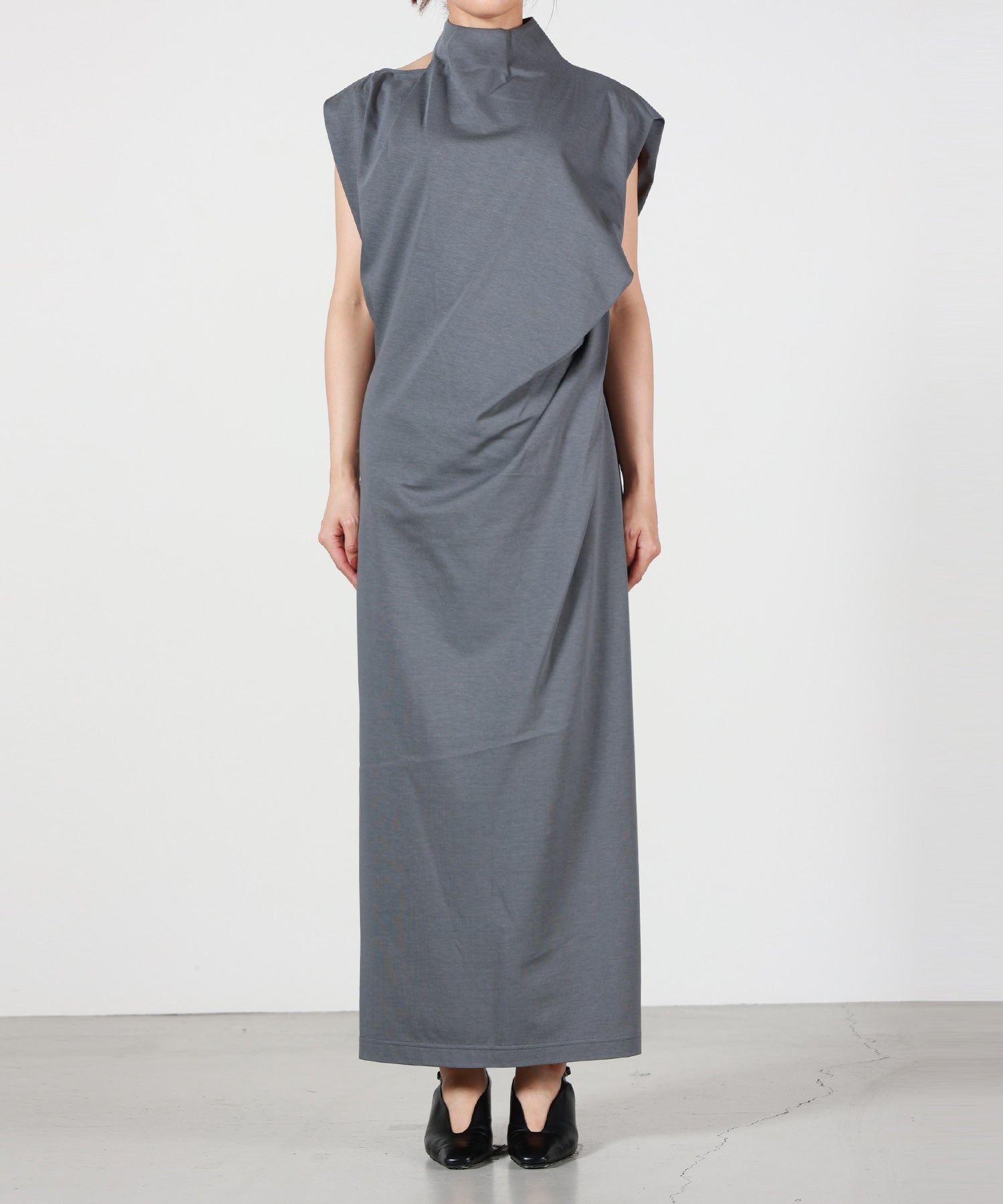 Mame Kurogouchi(マメ クロゴウチ)】 Cotton Jersey Asymmetric Dress