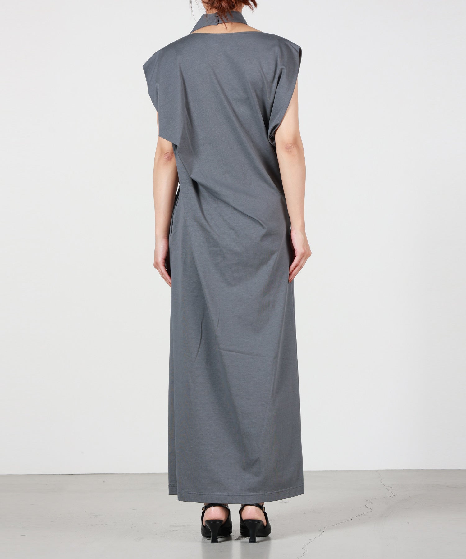 Mame Kurogouchi(マメ クロゴウチ)】 Cotton Jersey Asymmetric Dress