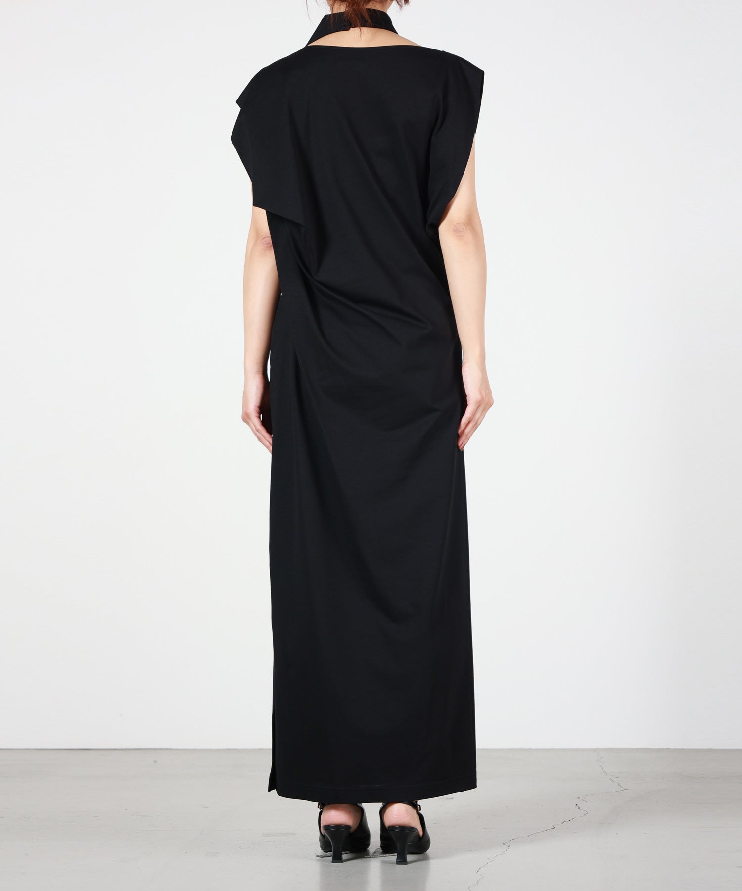 【non.kichさま】専用！！ Mame Kurogouchi(マメ クロゴウチ)】 Cotton Jersey Asymmetric Dress