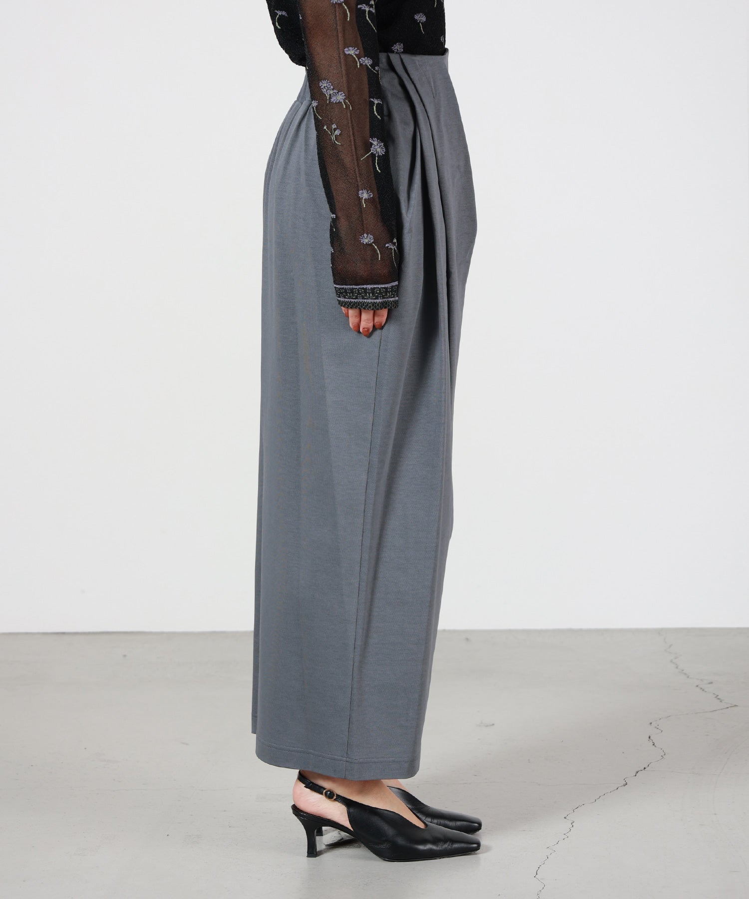 Mame Kurogouchi(マメ クロゴウチ)】 Cotton Jersey Asymmetric Skirt