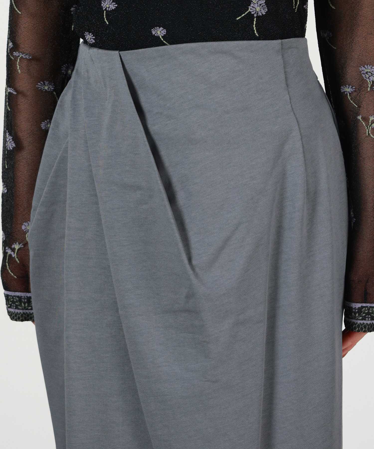 Mame Kurogouchi(マメ クロゴウチ)】 Cotton Jersey Asymmetric Skirt