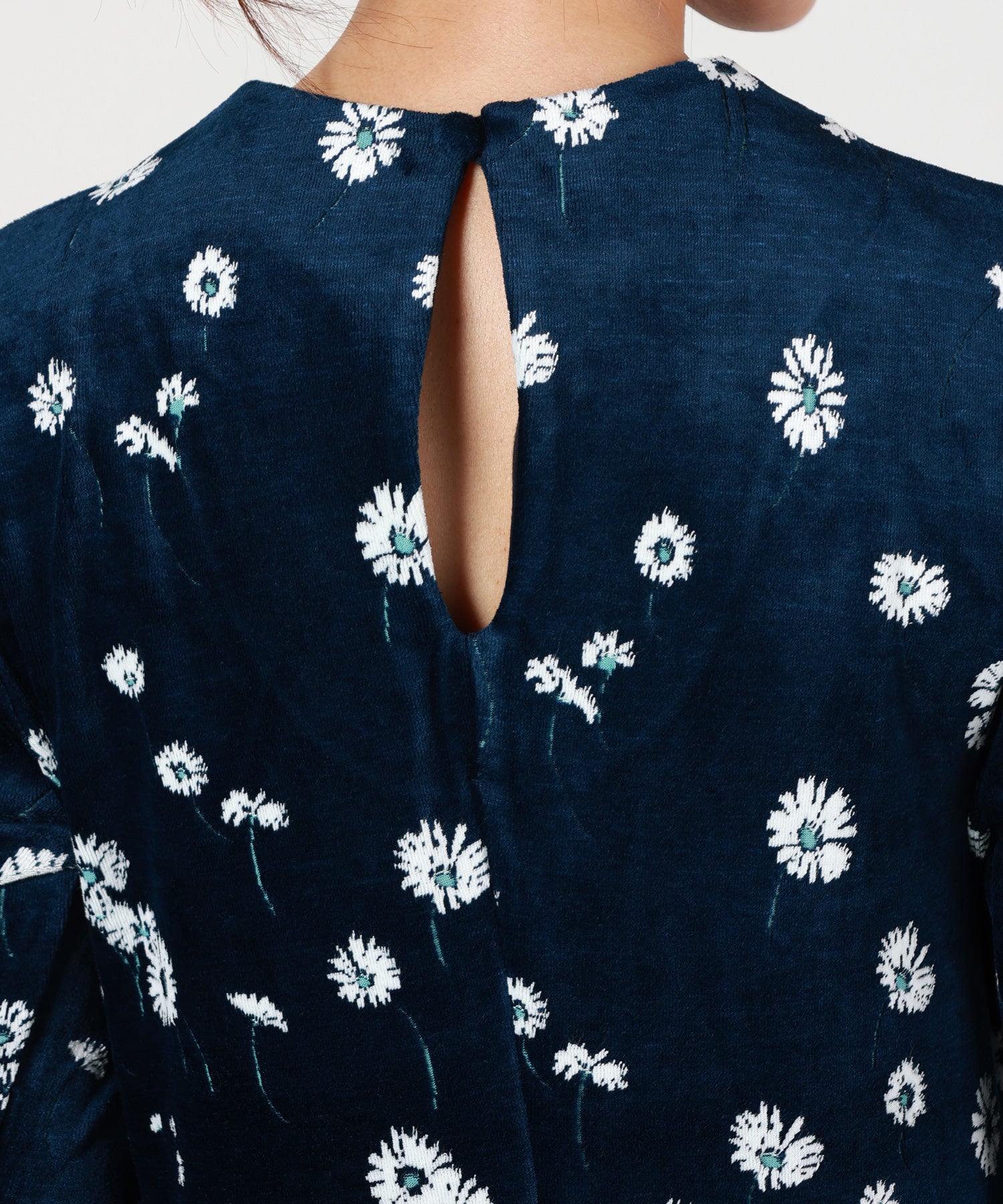 Mame Kurogouchi(マメ クロゴウチ)】 Velour Jersey Floral Dress