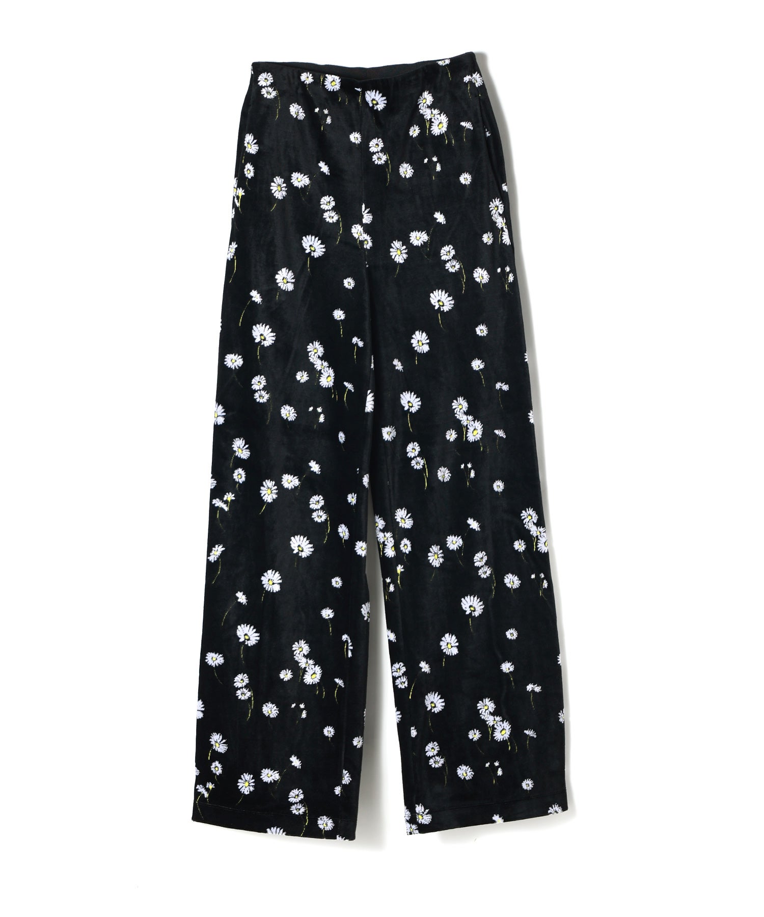 Velour Jersey Floral Trousers