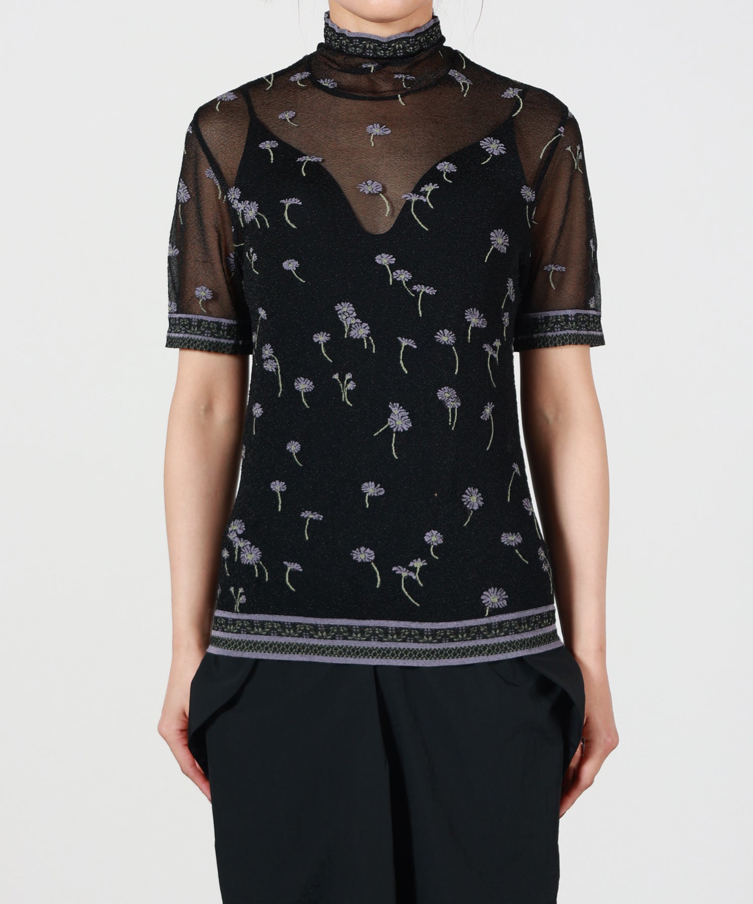 Mame Kurogouchi(マメ クロゴウチ)】 Floral Pattern Short Sleeve