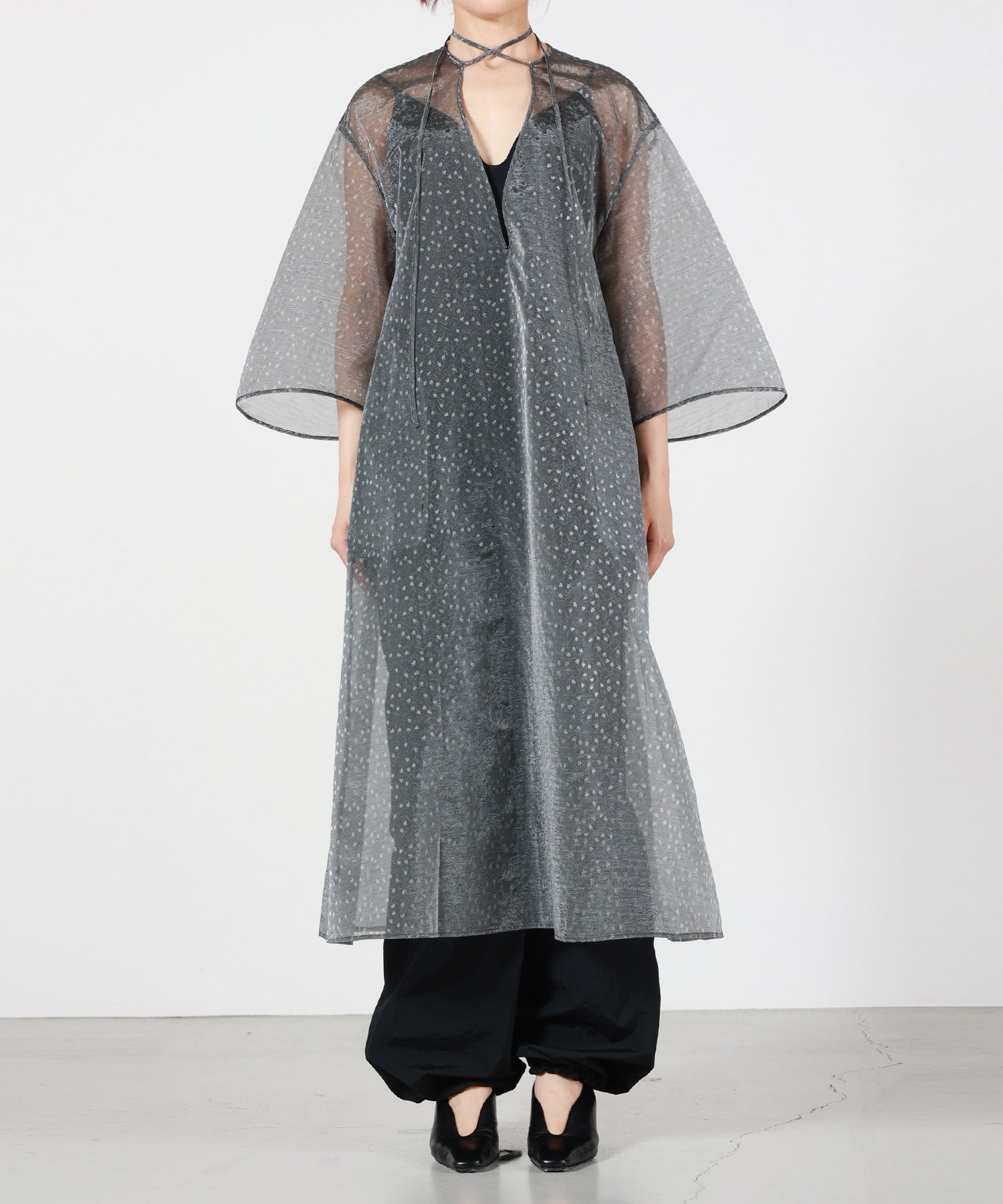Mame Kurogouchi(マメ クロゴウチ)】 Floral Jacquard Sheer Dress