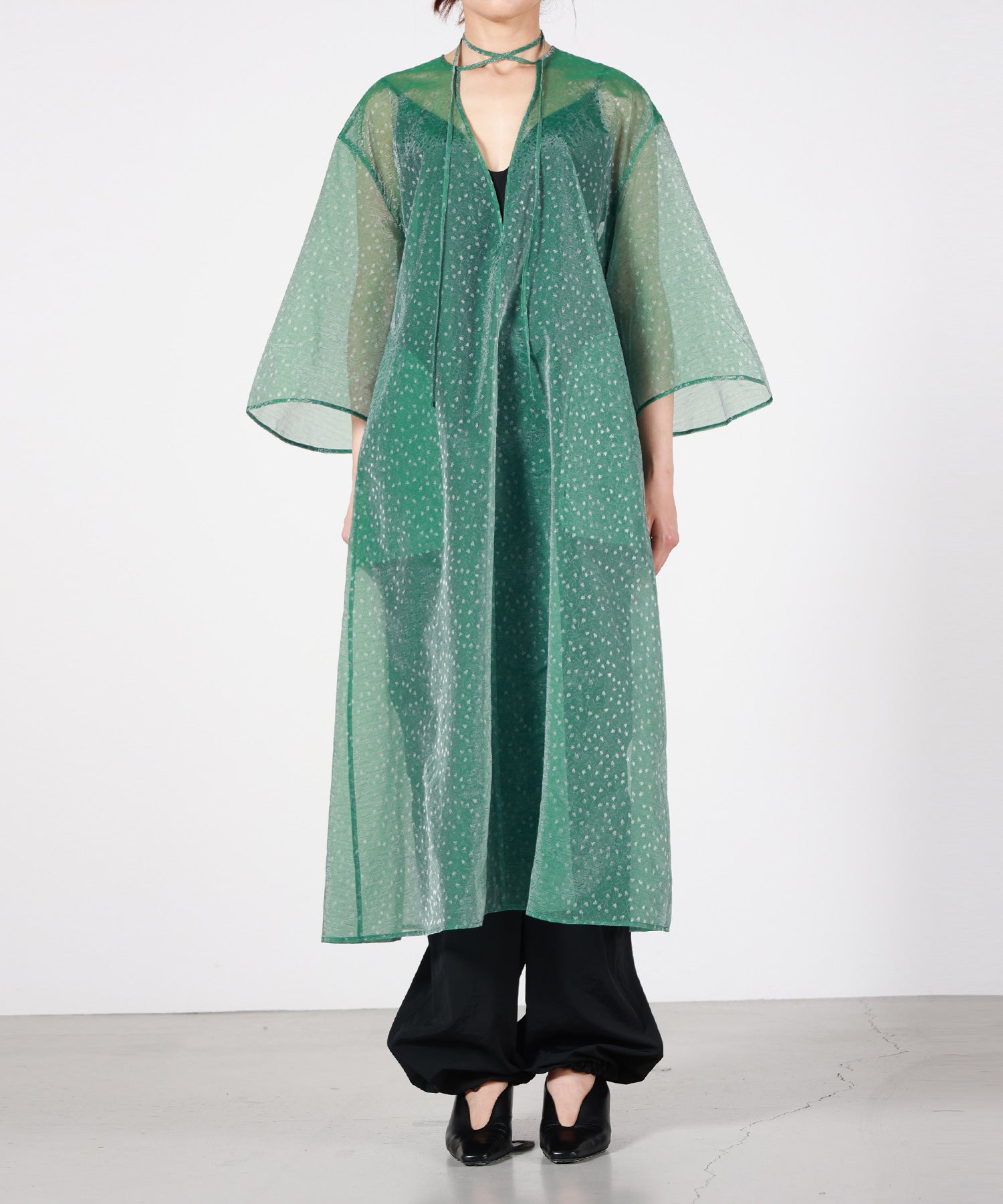 Mame Kurogouchi(マメ クロゴウチ)】 Floral Jacquard Sheer Dress