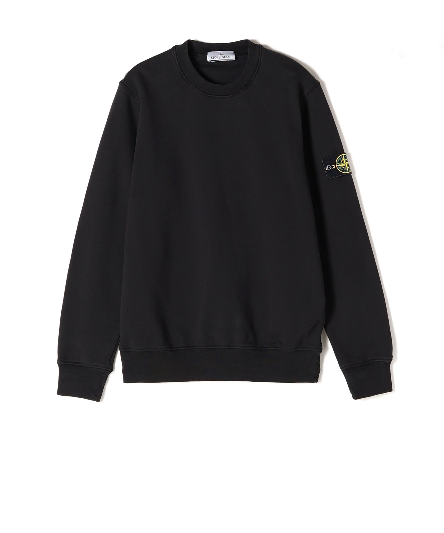 stone ブラック M ストーンアイランド トレーナー ラグラン STONE ISLAND(ストーンアイランド)】 ORGANIC COTTON FLEECE