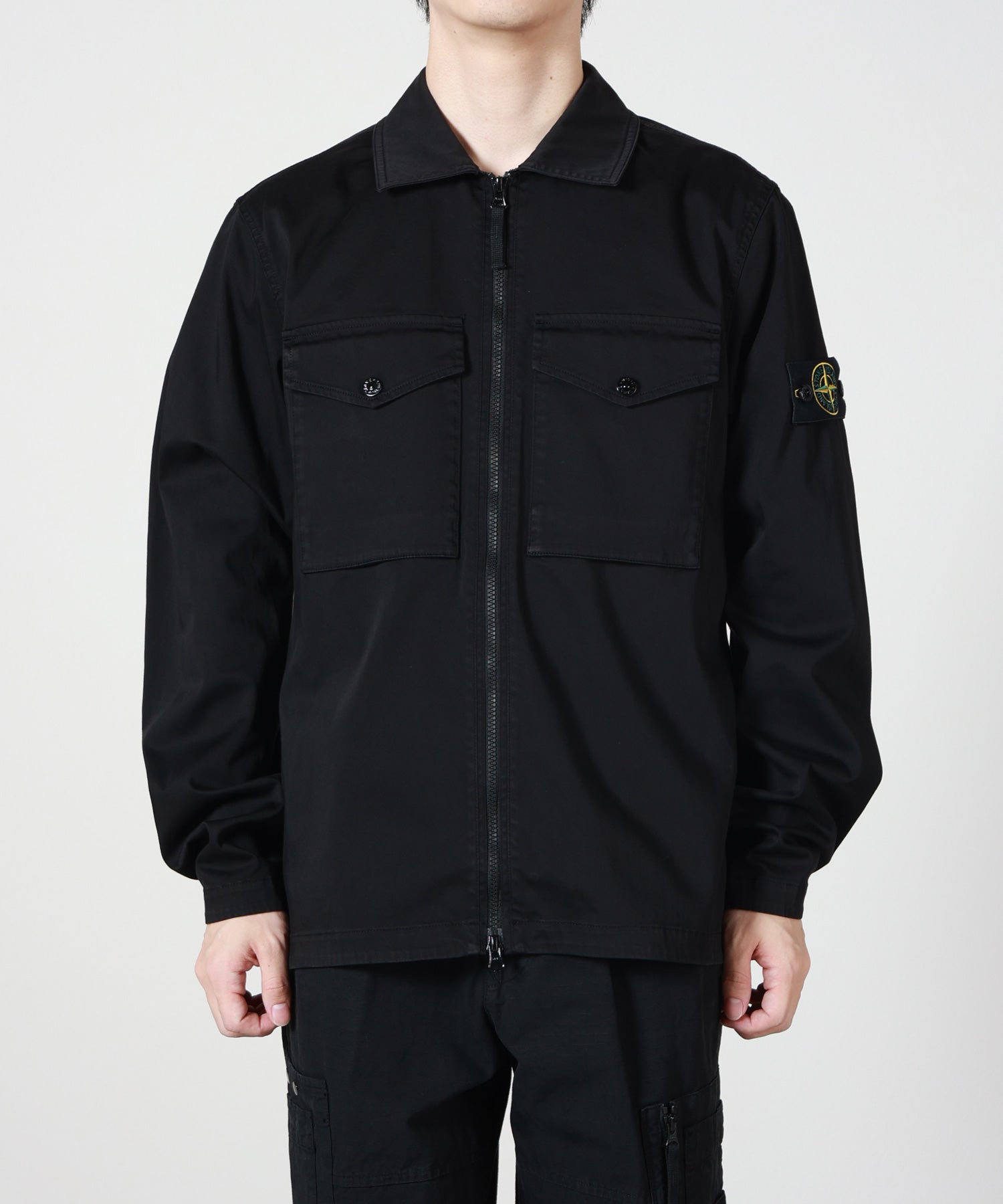 STONE ISLAND(ストーンアイランド)】 STRETCH ORGANIC COTTON SATIN