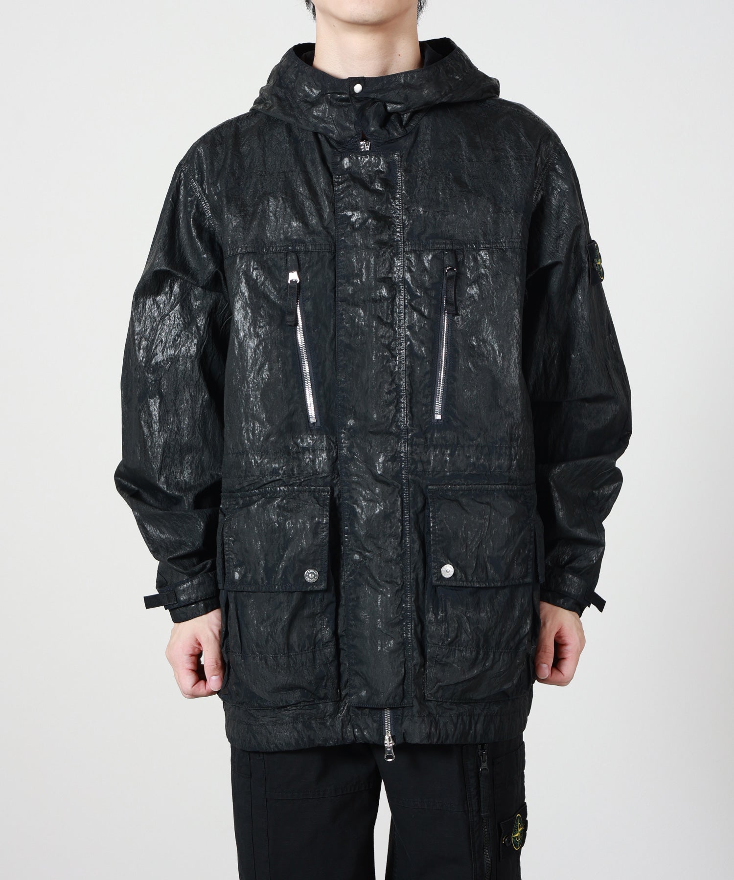 正規品 Stone  ジャケット STONE ISLAND(ストーンアイランド)】 SLICK NYLON TELA-TC フーデッド