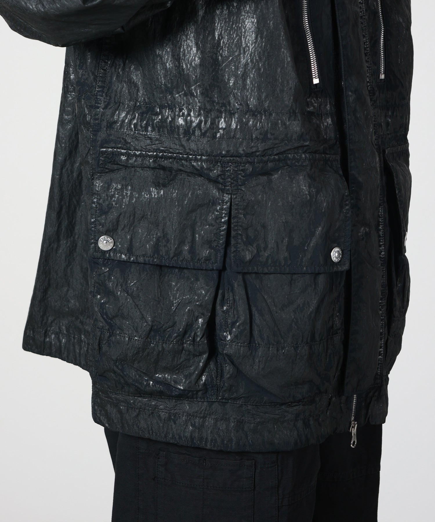 STONE ISLAND(ストーンアイランド)】 SLICK NYLON TELA-TC フーデッド