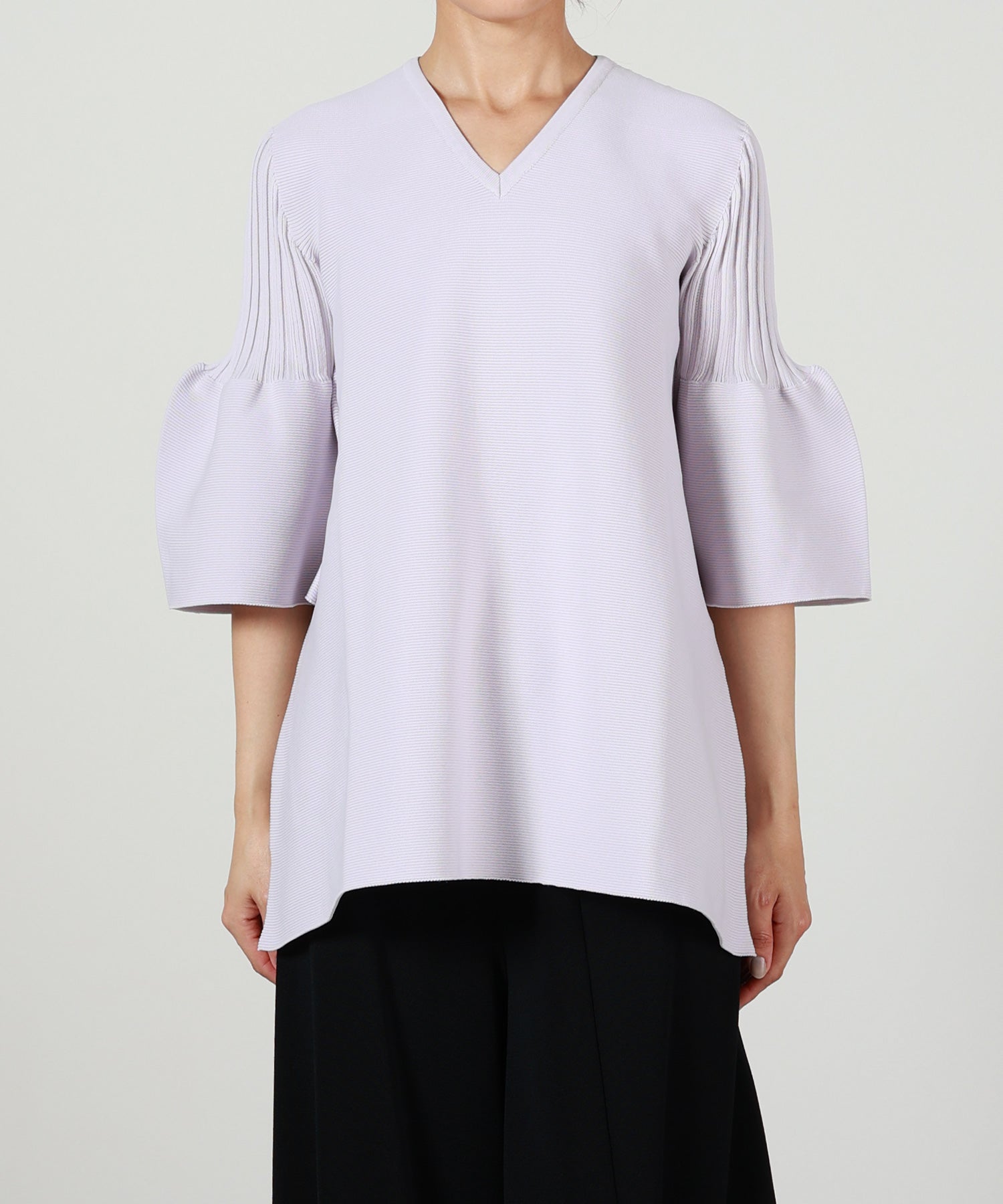 CFCL(シーエフシーエル)】 POTTERY SHORT BELL SLEEVE FLARE TOP