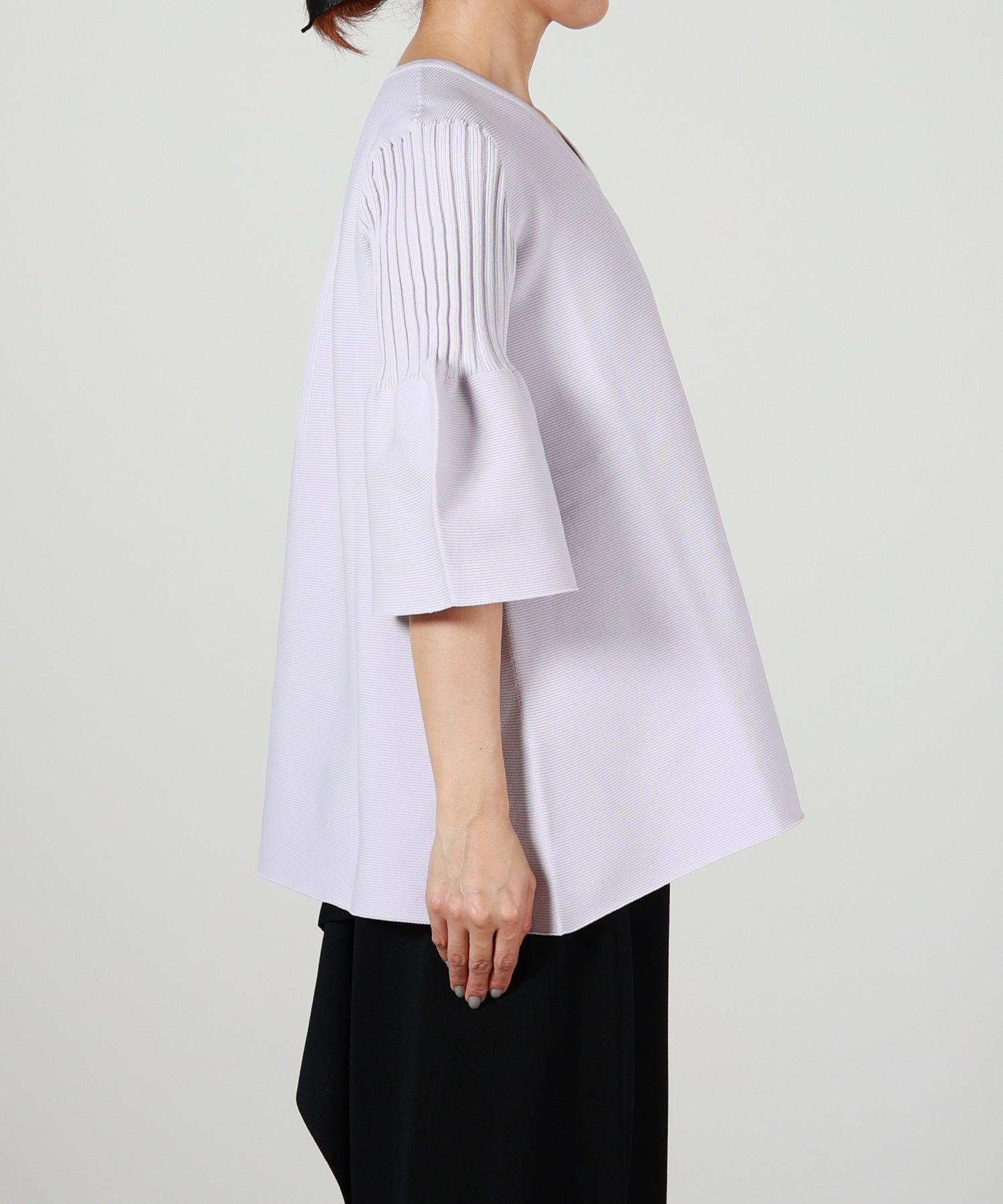 CFCL(シーエフシーエル)】 POTTERY SHORT BELL SLEEVE FLARE TOP