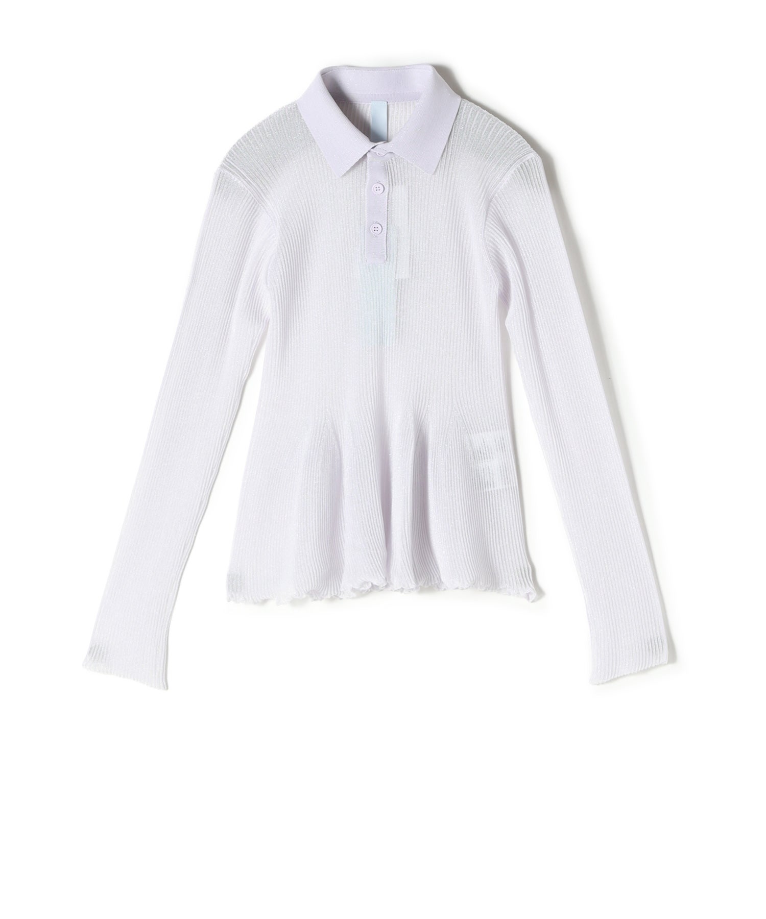 HYPHA LUCENT GLITTER LONG SLEEVE POLO SHIRT WOMEN(レディース)