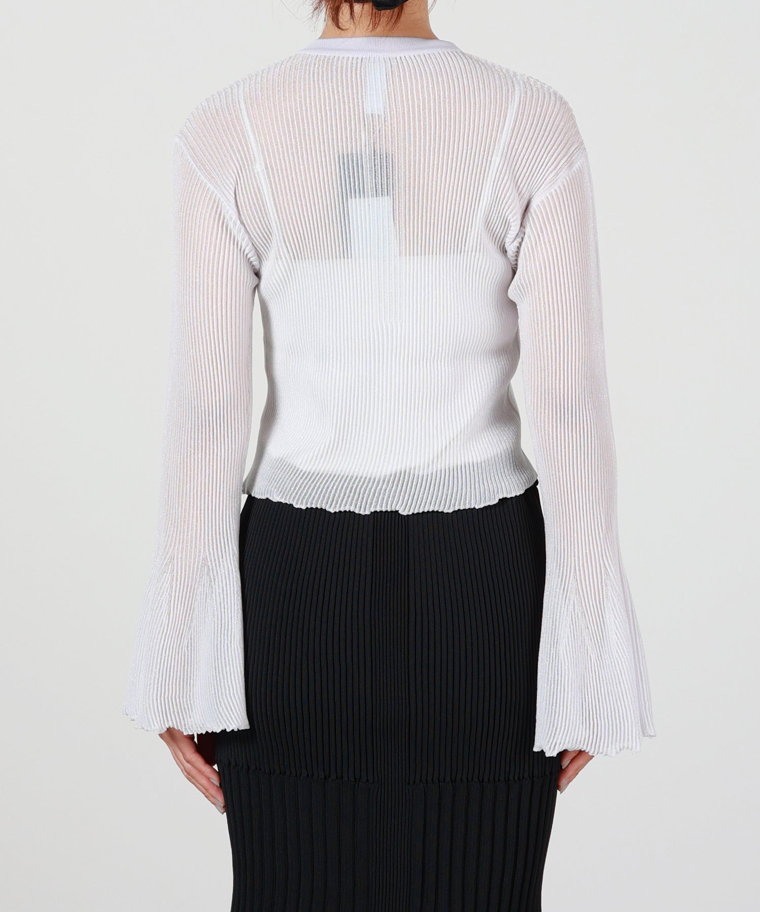 CFCL(シーエフシーエル)】 HYPHA LUCENT GLITTER BELL SLEEVE CARDIGAN