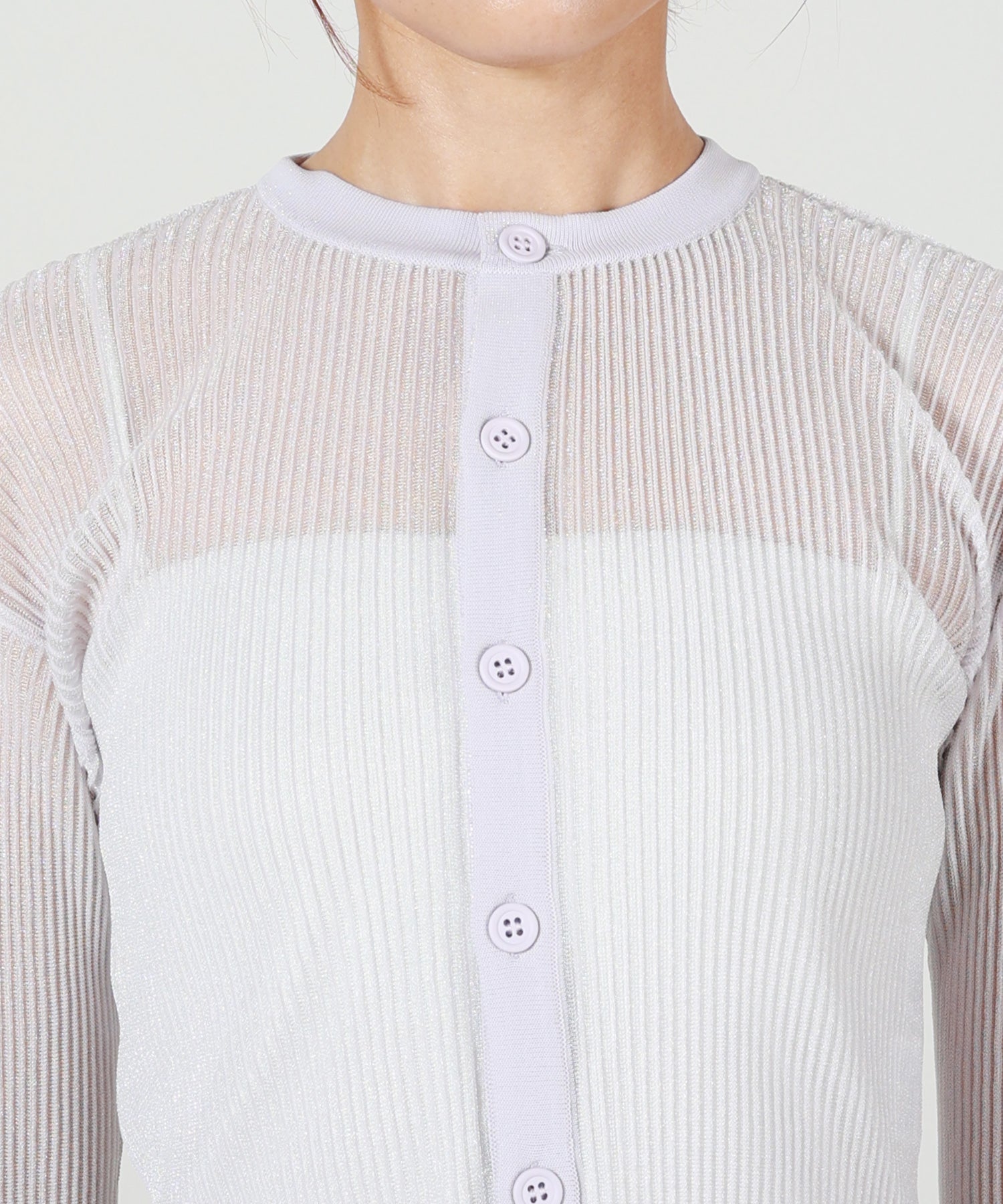 CFCL(シーエフシーエル)】 HYPHA LUCENT GLITTER BELL SLEEVE CARDIGAN
