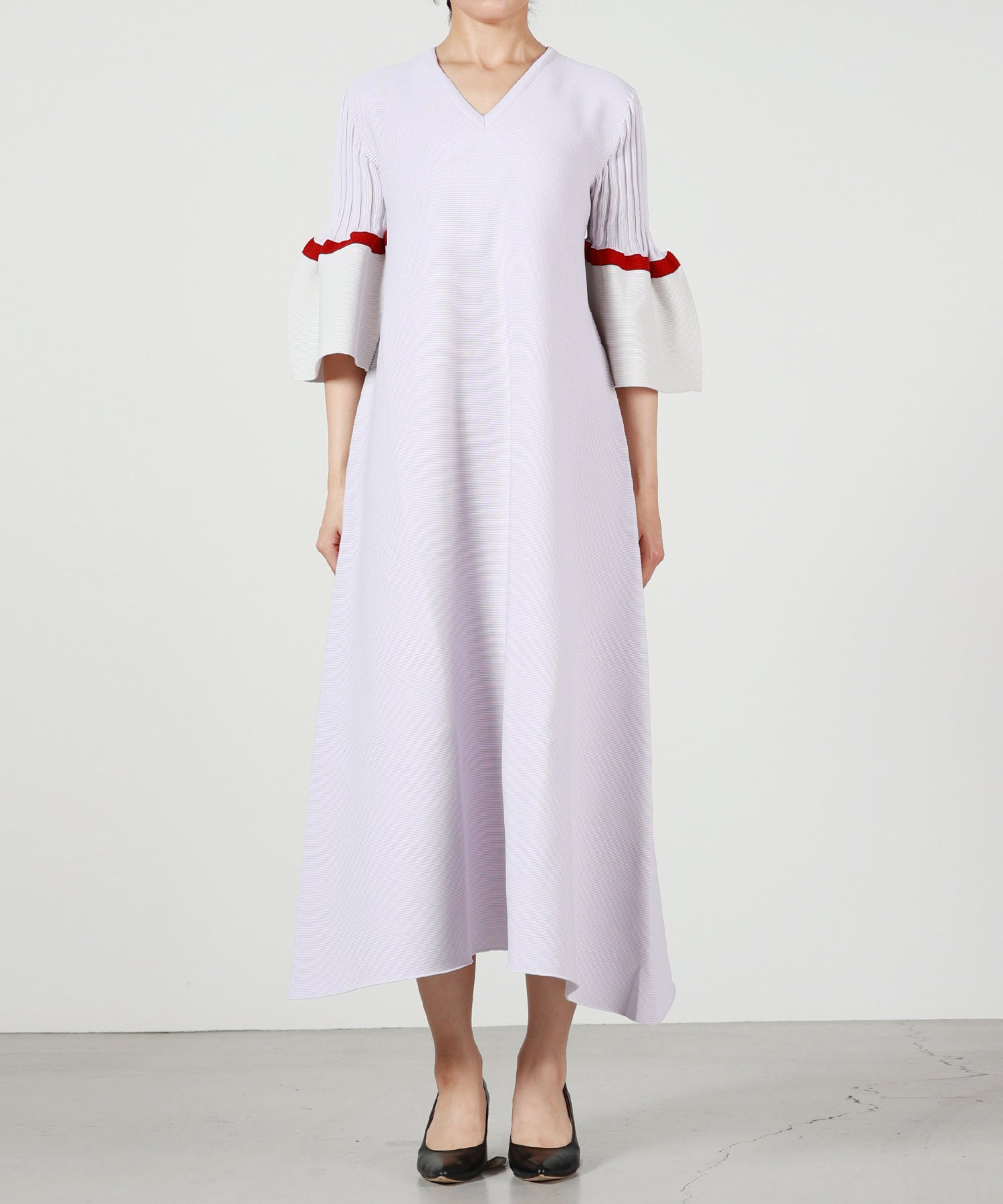 CFCL(シーエフシーエル)】 POTTERY SHORT BELL SLEEVE FLARE DRESS