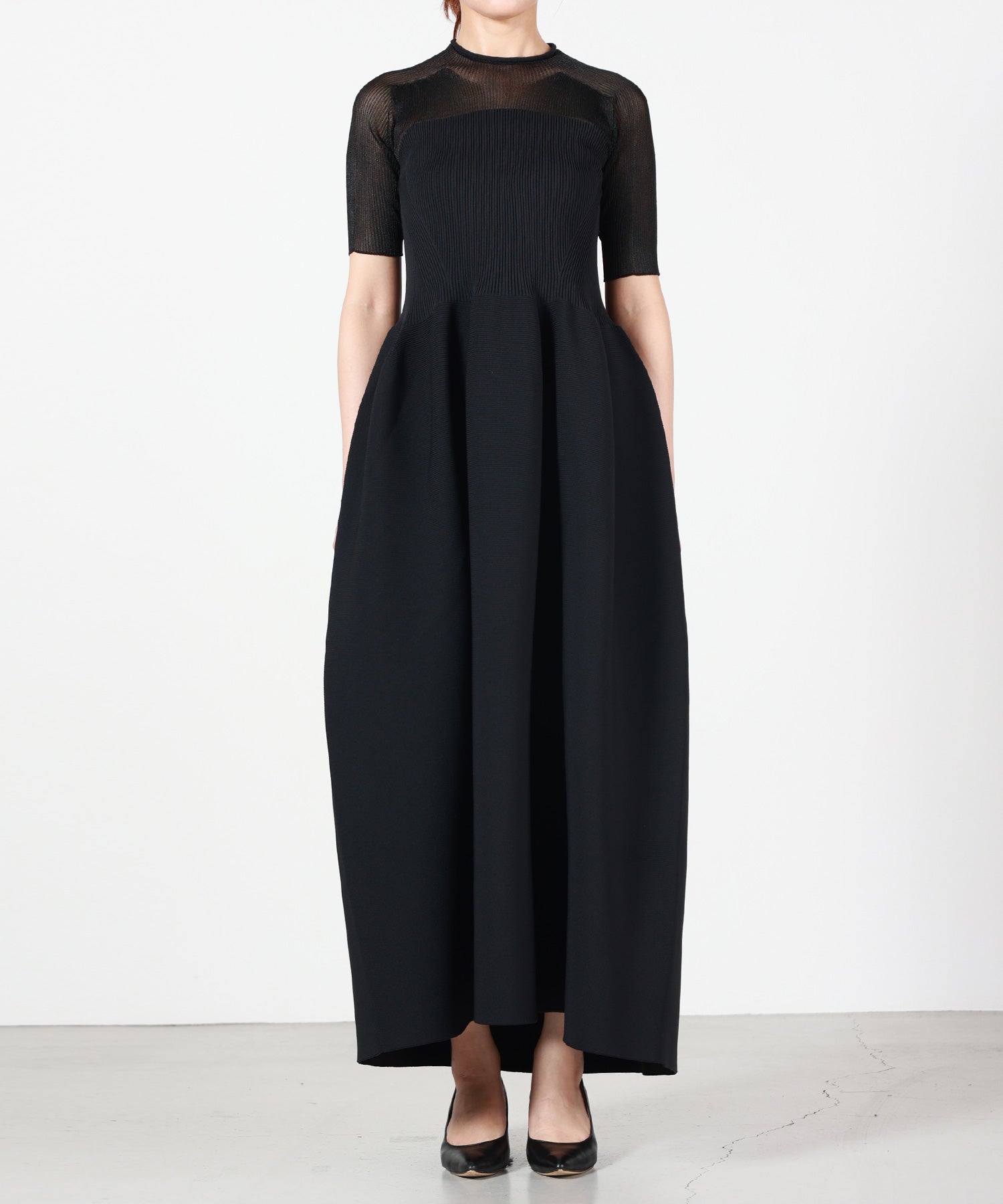 CFCL(シーエフシーエル)】 POTTERY LUCENT DECOLLETAGE SHORT SLEEVE