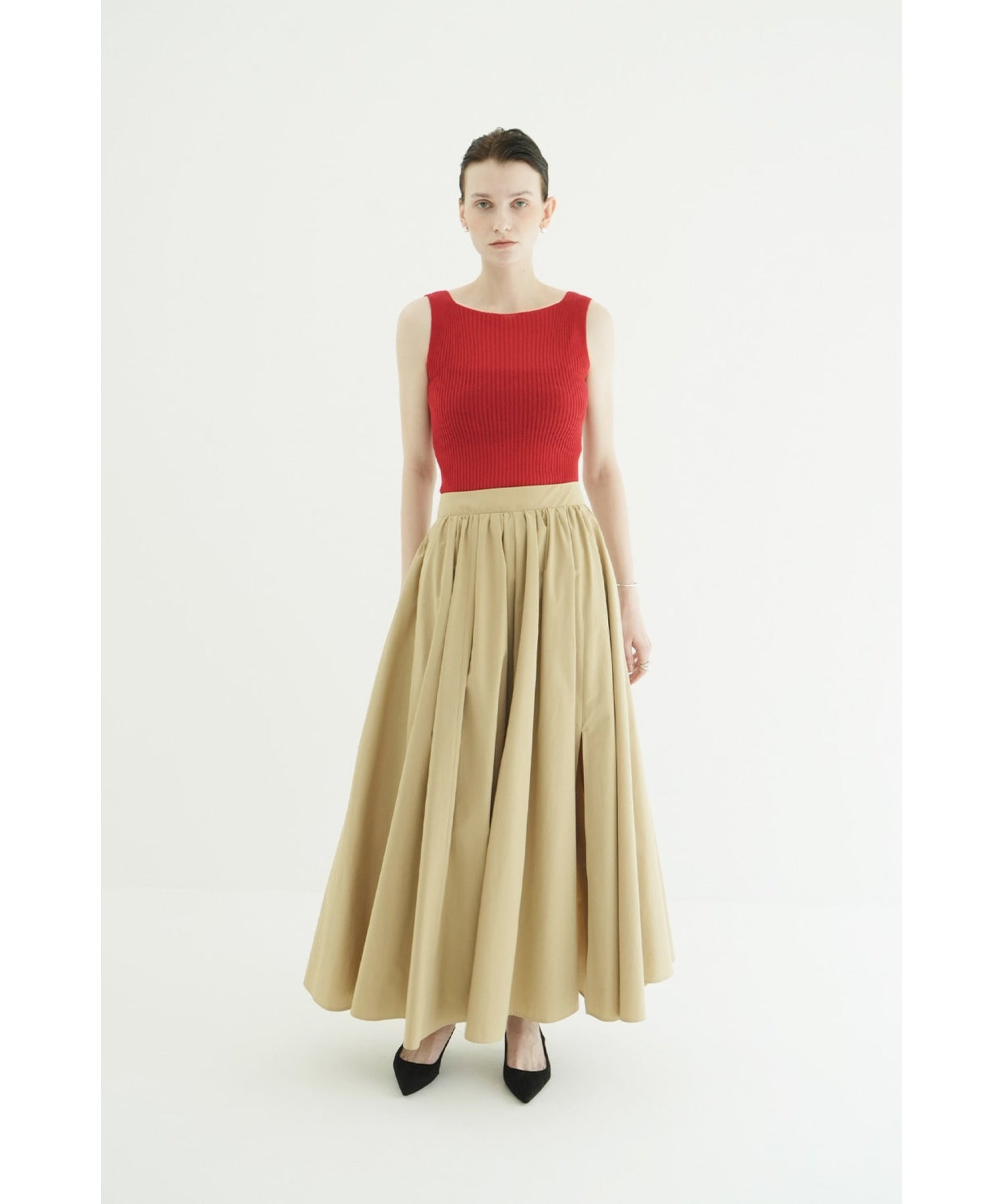 CLANE(クラネ)】 SLIT FLARE SKIRT｜PARIGOT ONLINE（パリゴオンライン）