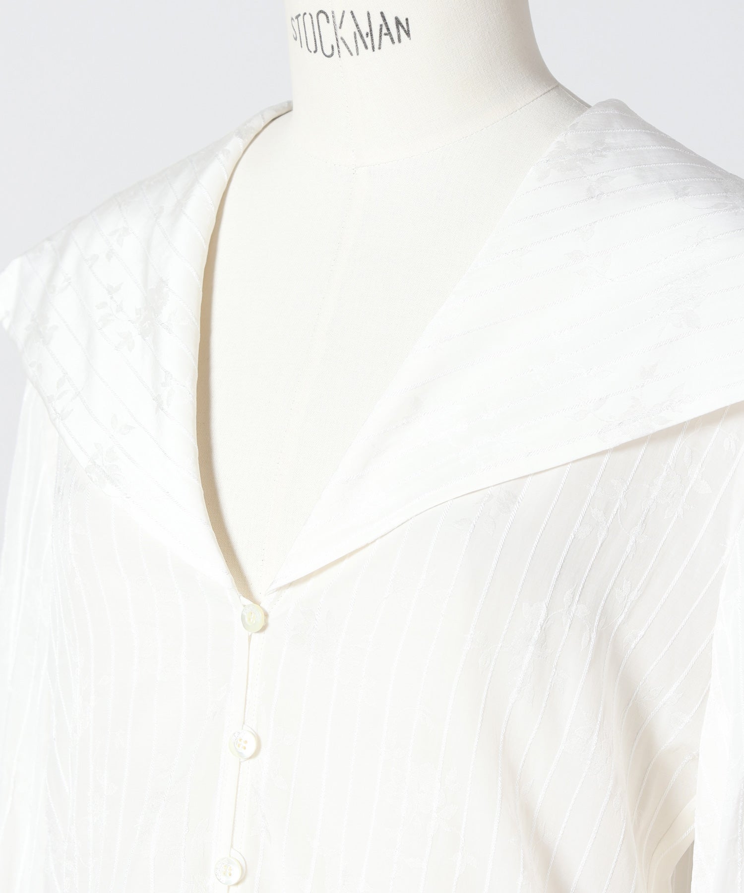 FETICO(フェティコ)】 ROSE JACQUARD SAILOR COLLAR BLOUSE｜PARIGOT