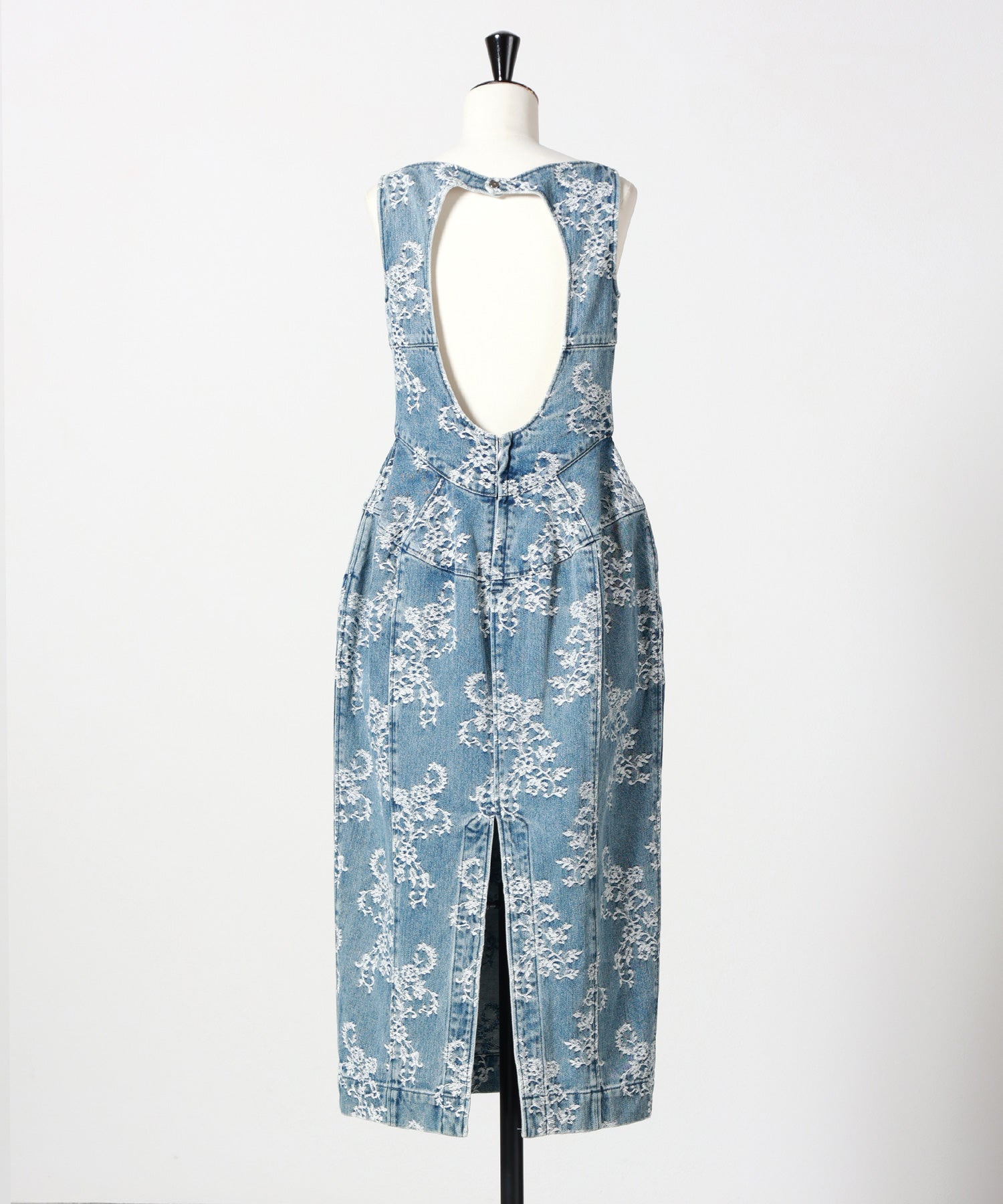 FETICO(フェティコ)】 LACE JACQUARD DENIM CURVY DRESS｜PARIGOT