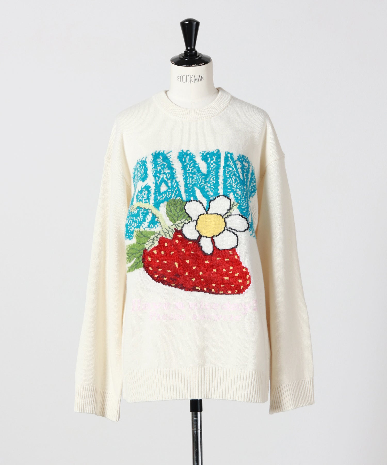 GANNI(ガニー)】 Oversized Graphic Wool Mix Sweater｜PARIGOT ONLINE