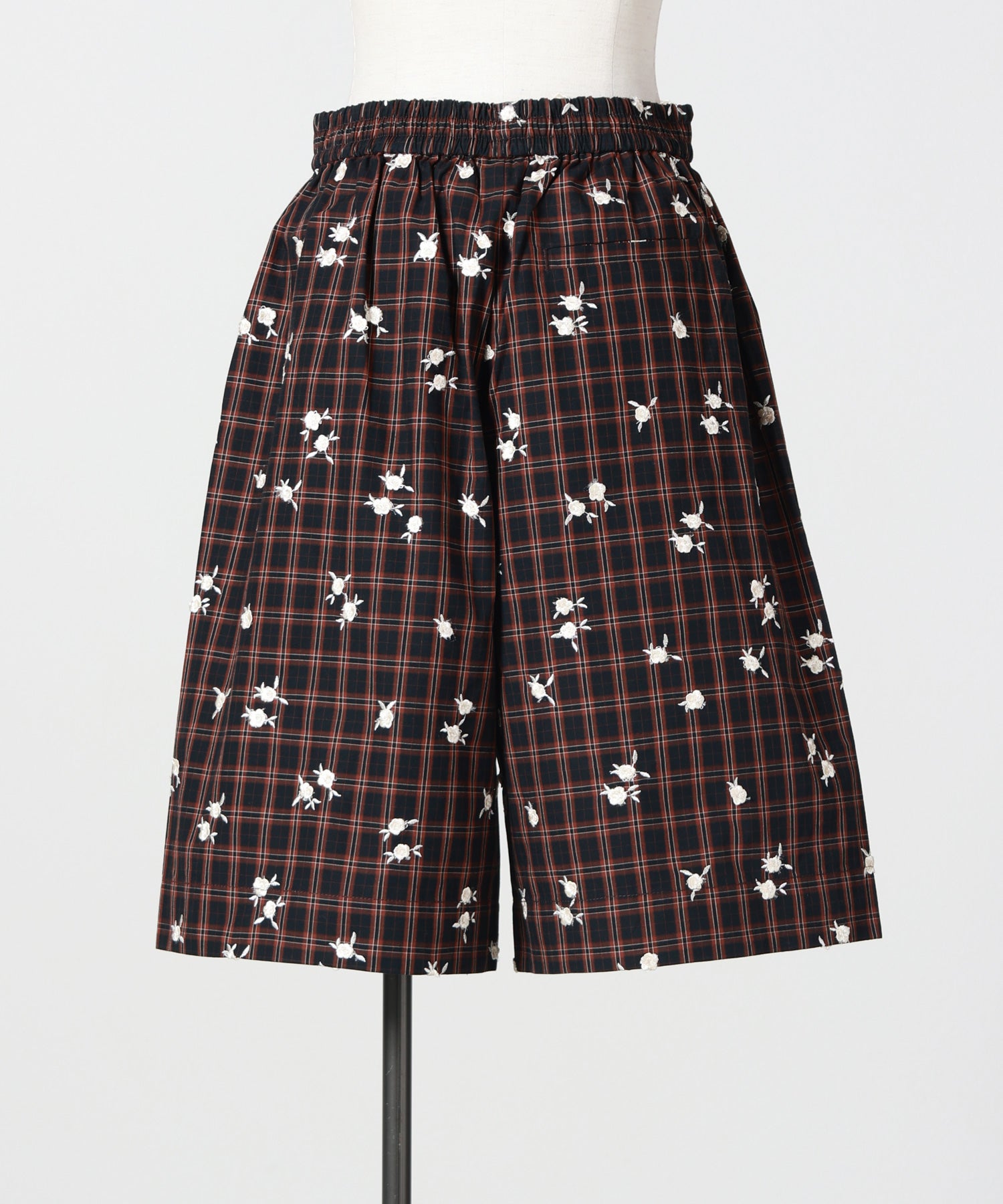 GANNI(ガニー)】 Yarn Dyed Check Flower Shorts｜PARIGOT ONLINE