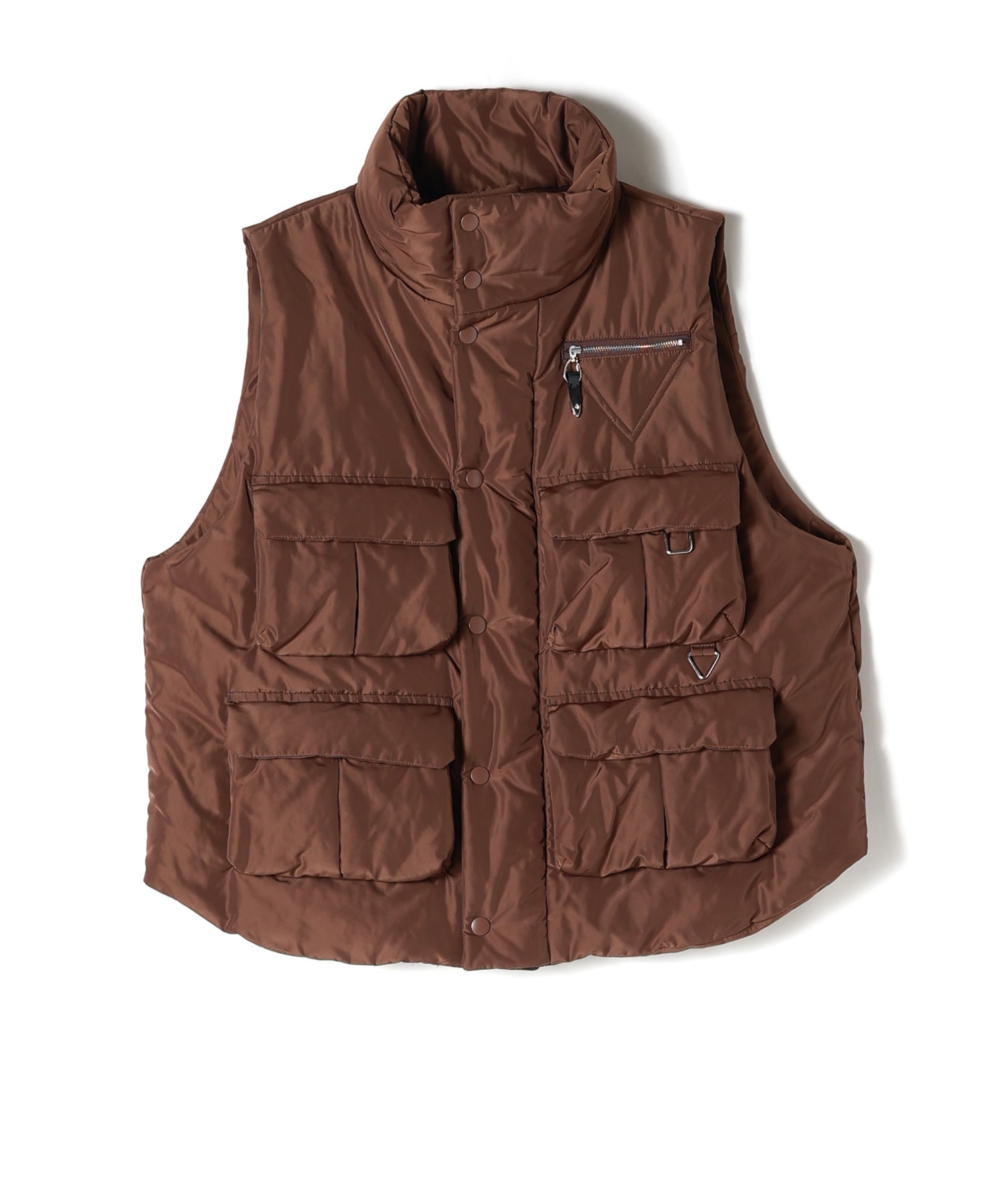 TOGAトーガ ショルダーストラップ チェック ジャケット 36 ブラウン TOGA TOO(トーガ トゥー)】 PADDED VEST｜PARIGOT ONLINE（パリゴ