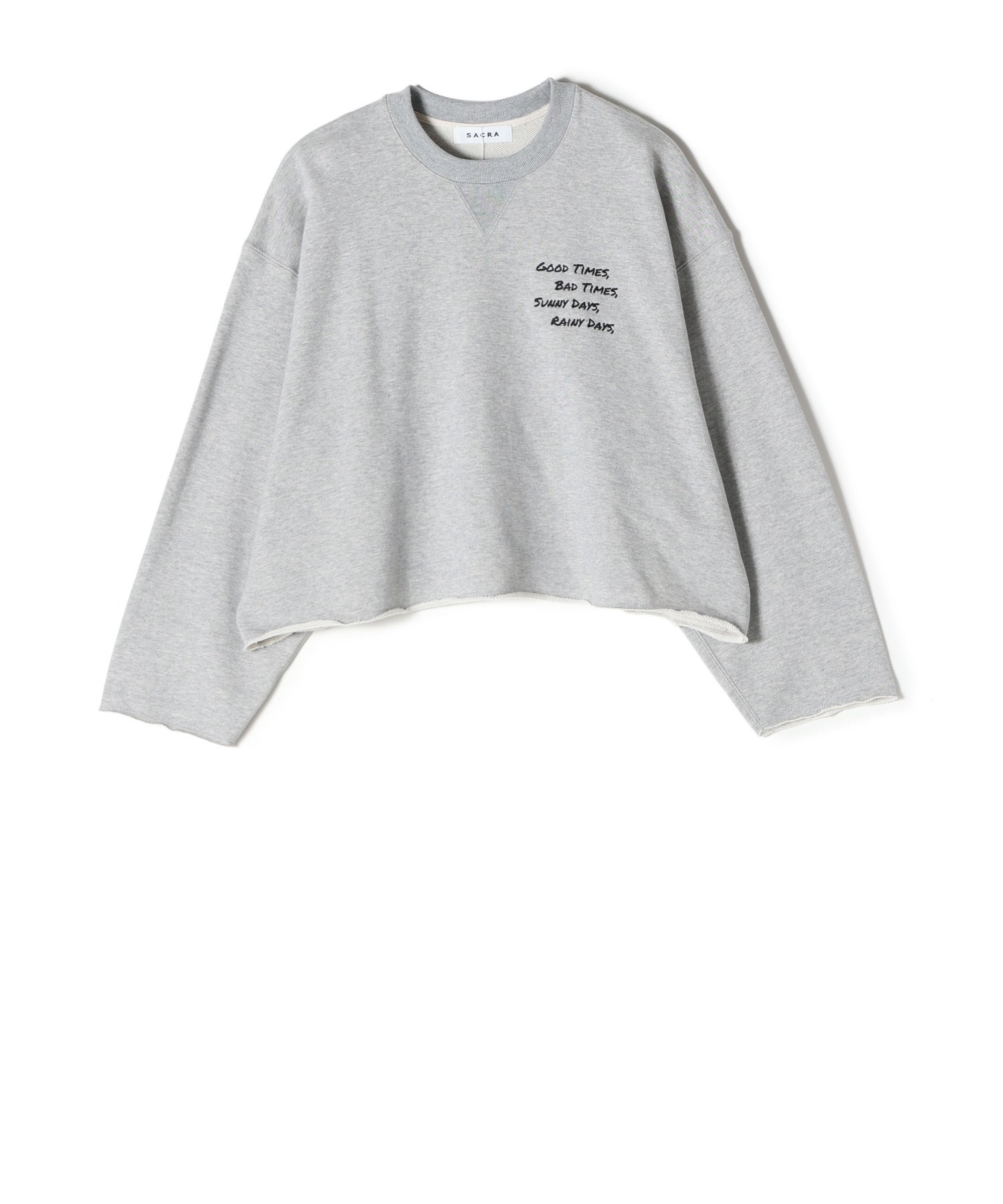 SACRA(サクラ)】 EXTRA FINE FLEECE CROPPED TOP｜PARIGOT ONLINE