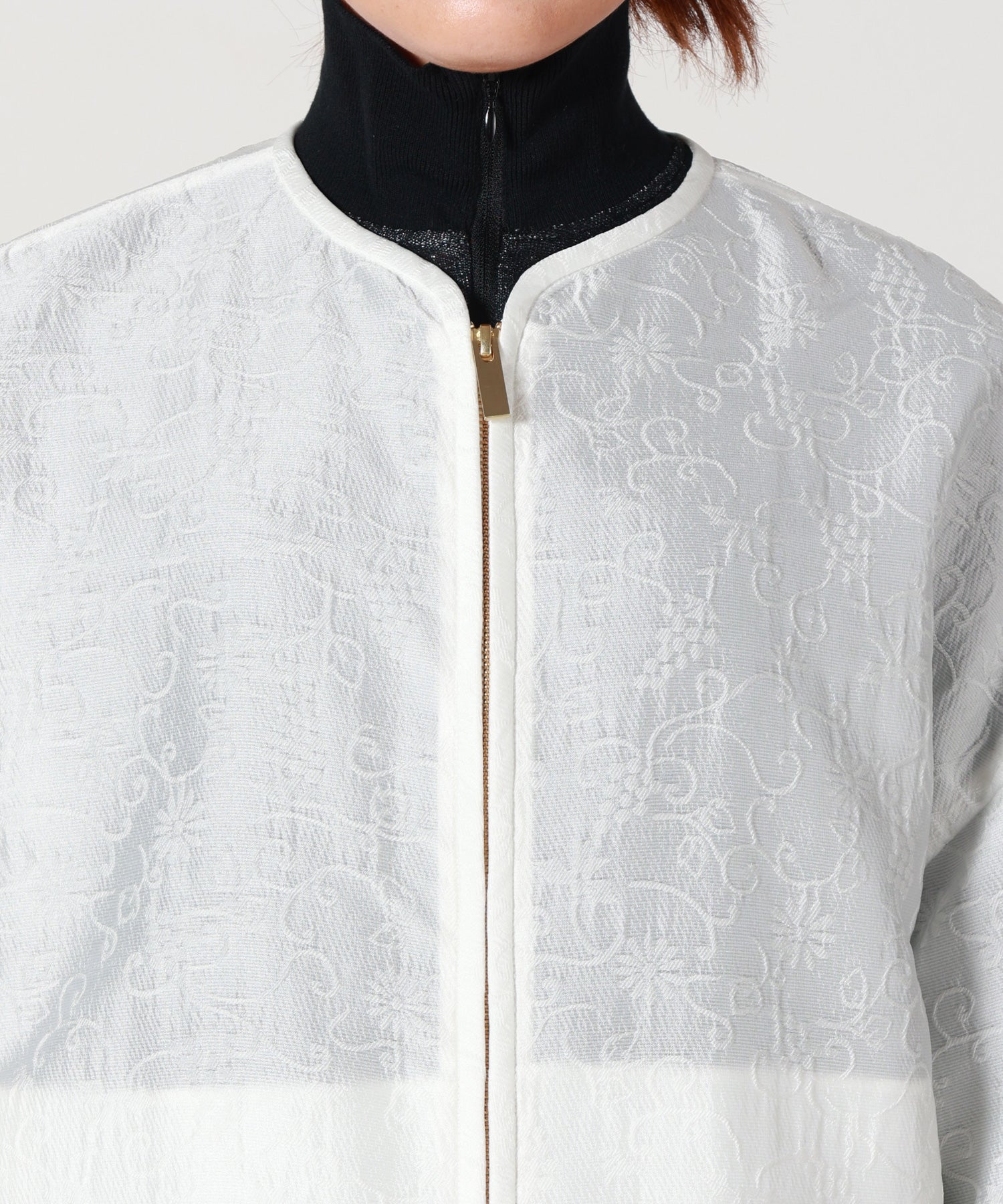Mame Kurogouchi(マメ クロゴウチ)】 Arabesque Jacquard Short Jacket