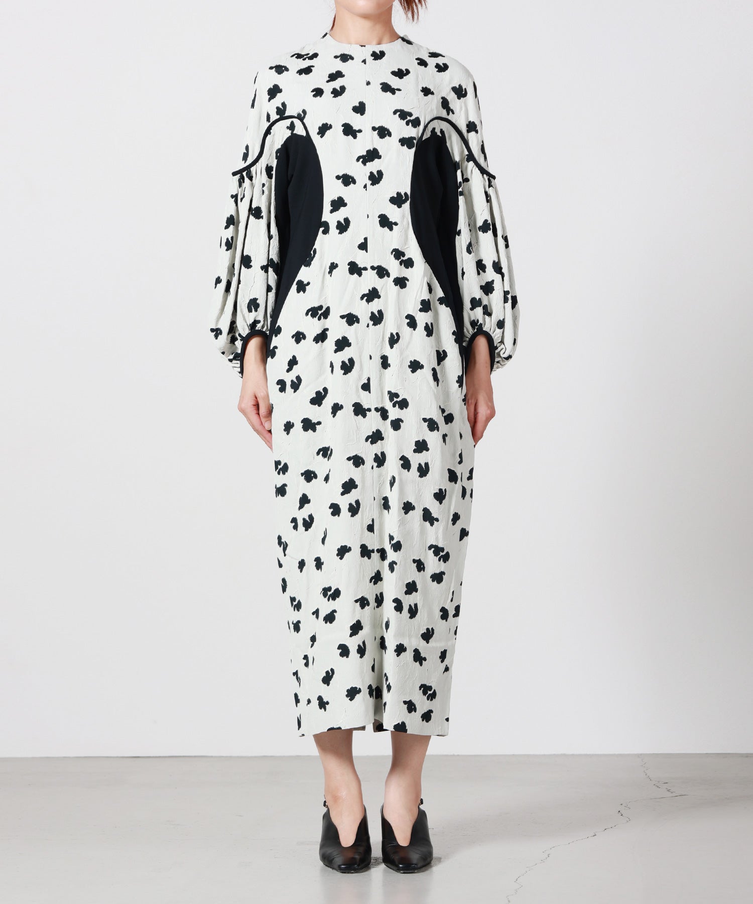 mame kurogouchi 花柄プリント マキシ ワンピース マメ Mame Kurogouchi(マメ クロゴウチ)】 Double Layered Floral Jacquard