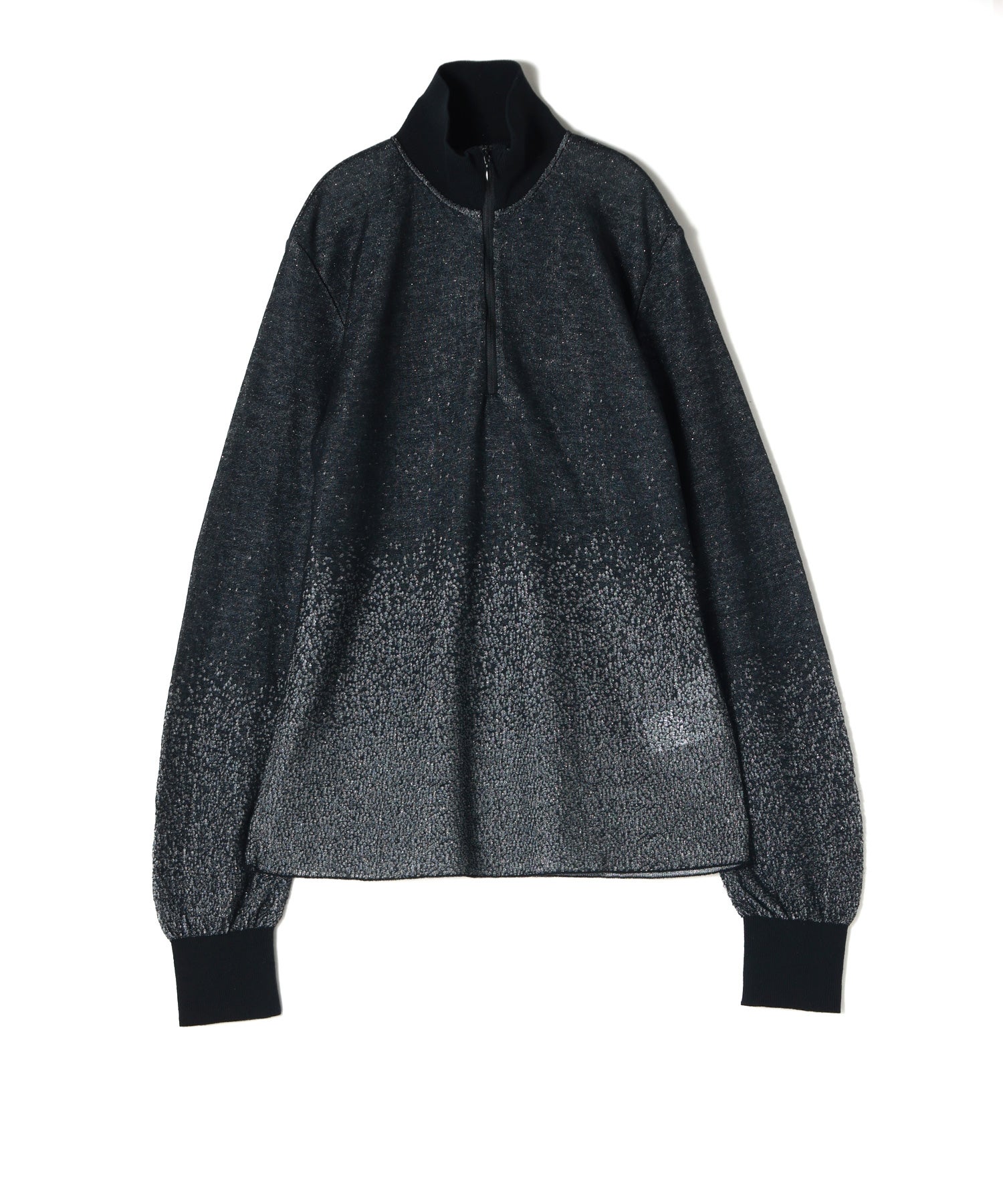 Mame Kurogouchi(マメ クロゴウチ)】 Half Zip Gradation Knit Top