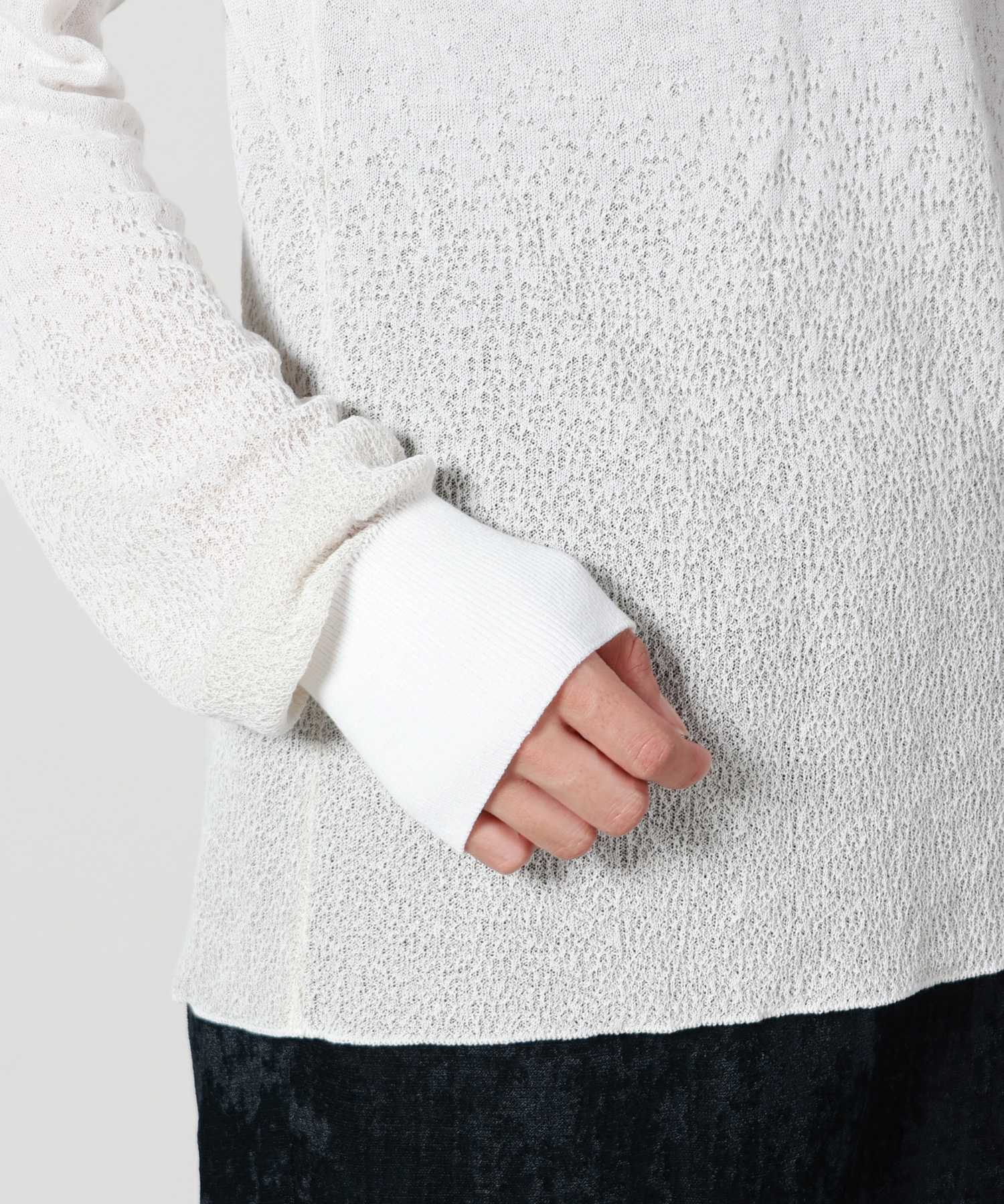 Mame Kurogouchi(マメ クロゴウチ)】 Half Zip Gradation Knit Top