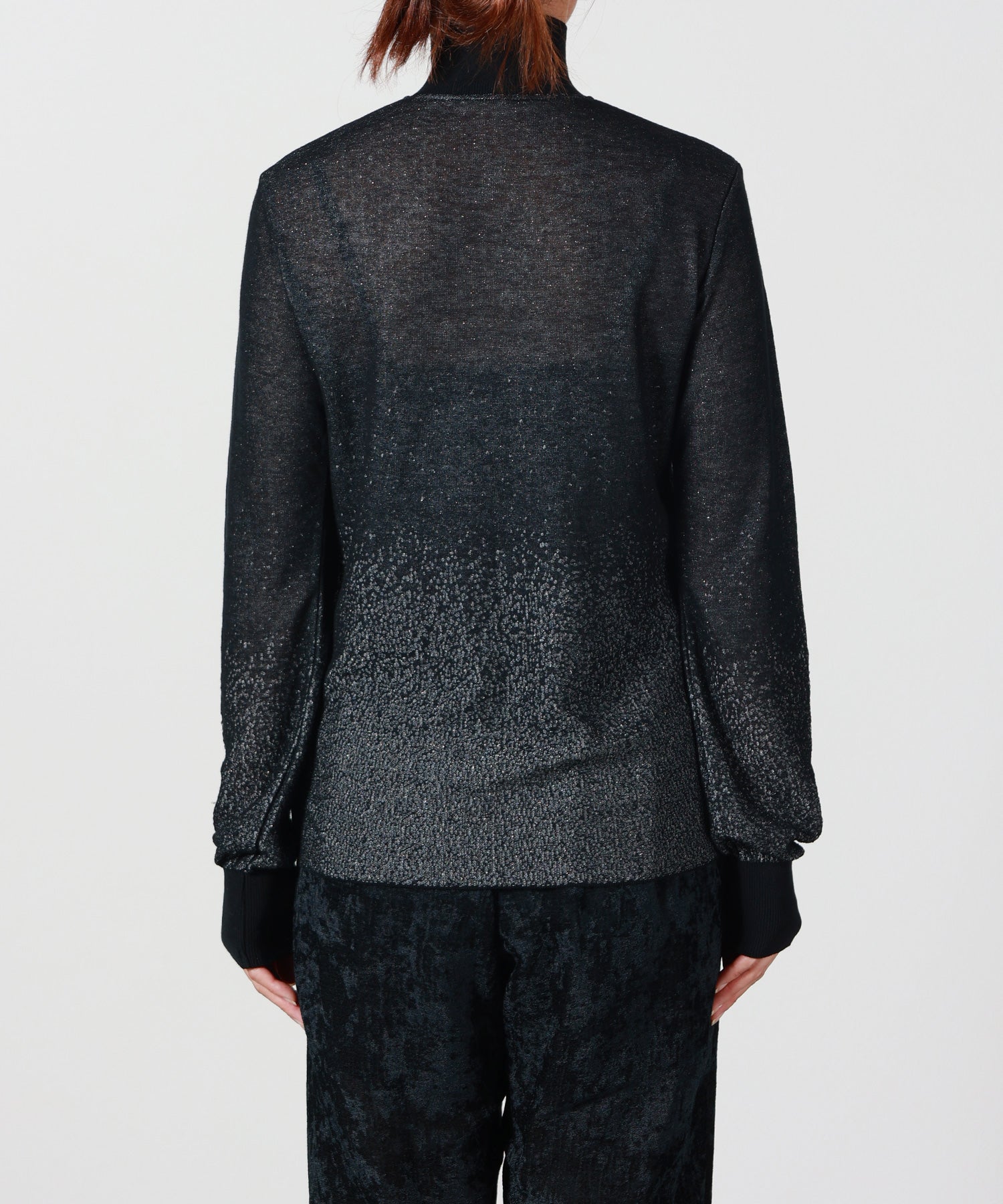 マメクロゴウチトップスサイズ２ Mame Kurogouchi(マメ クロゴウチ)】 Half Zip Gradation Knit Top