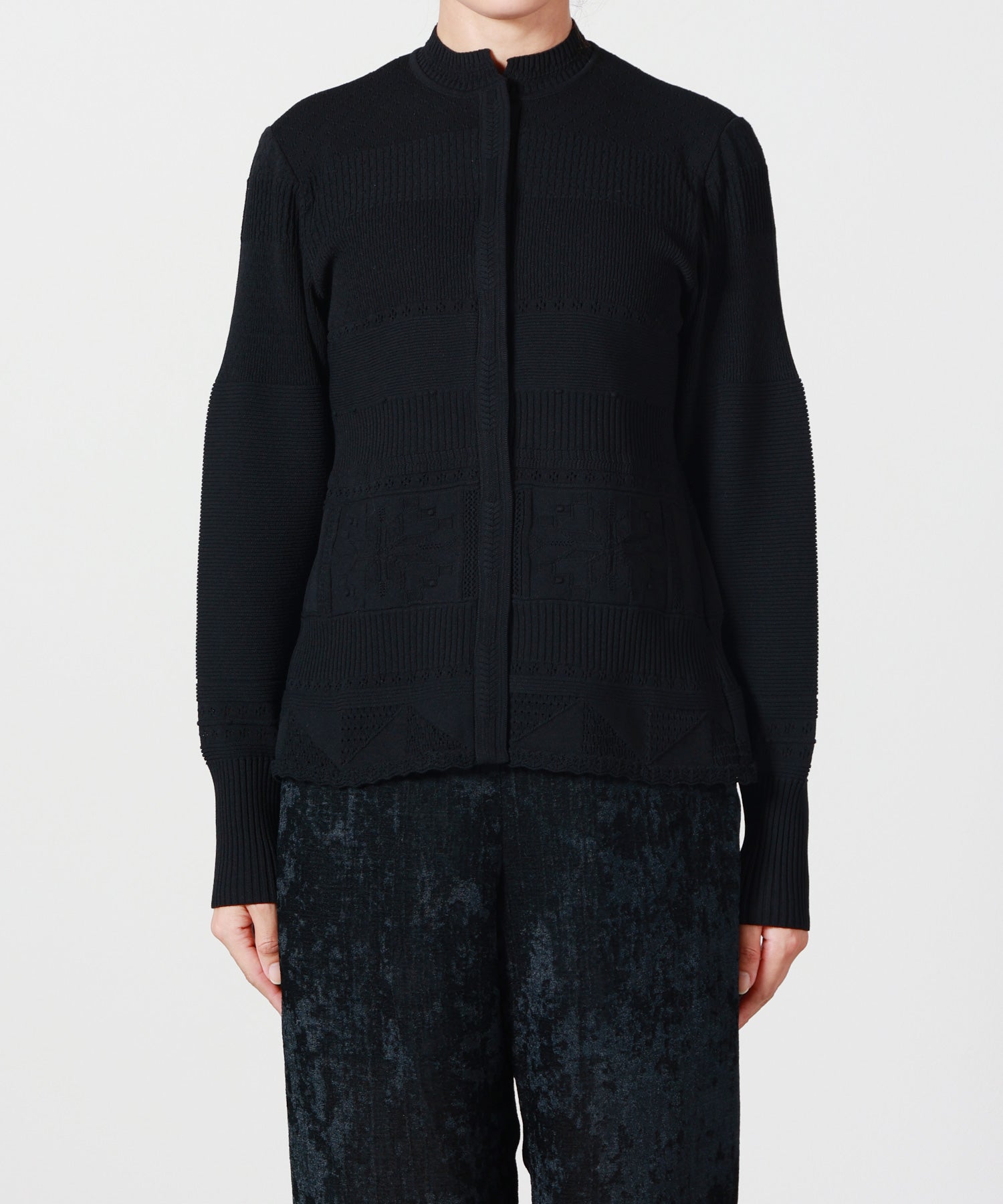 Mame Kurogouchi(マメ クロゴウチ)】 Knit Lace Cardigan｜PARIGOT