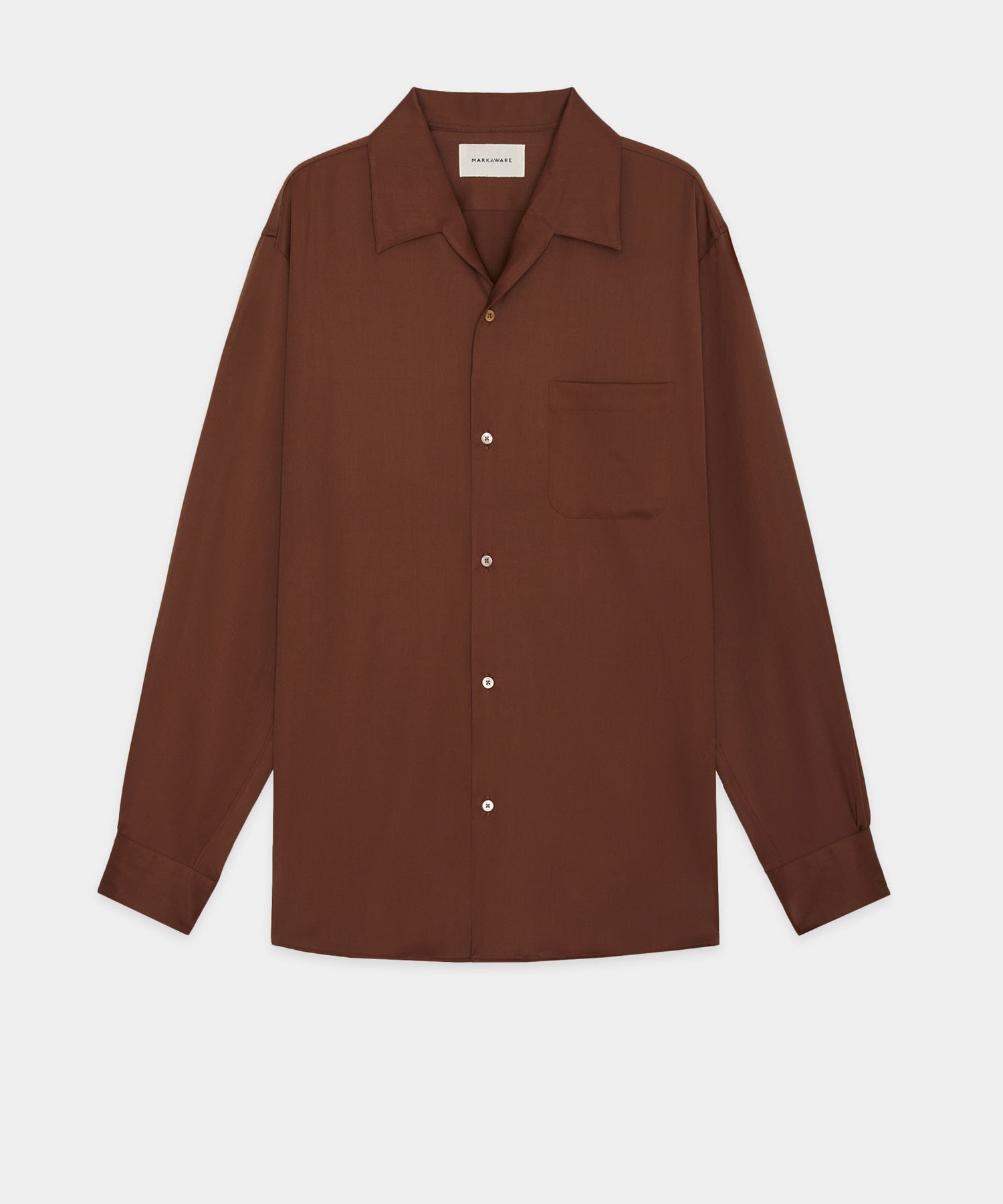 マーカウェア markaware 長袖シャツ メンズ 2 MARKAWARE(マーカウェア)】 Organic Wool 2/80 Gabardine Italian Open