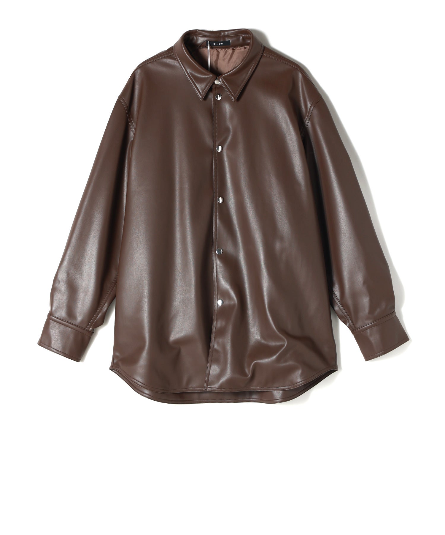 CINOH(チノ)】 SYNTHETIC LEATHER SHIRT｜PARIGOT ONLINE（パリゴ
