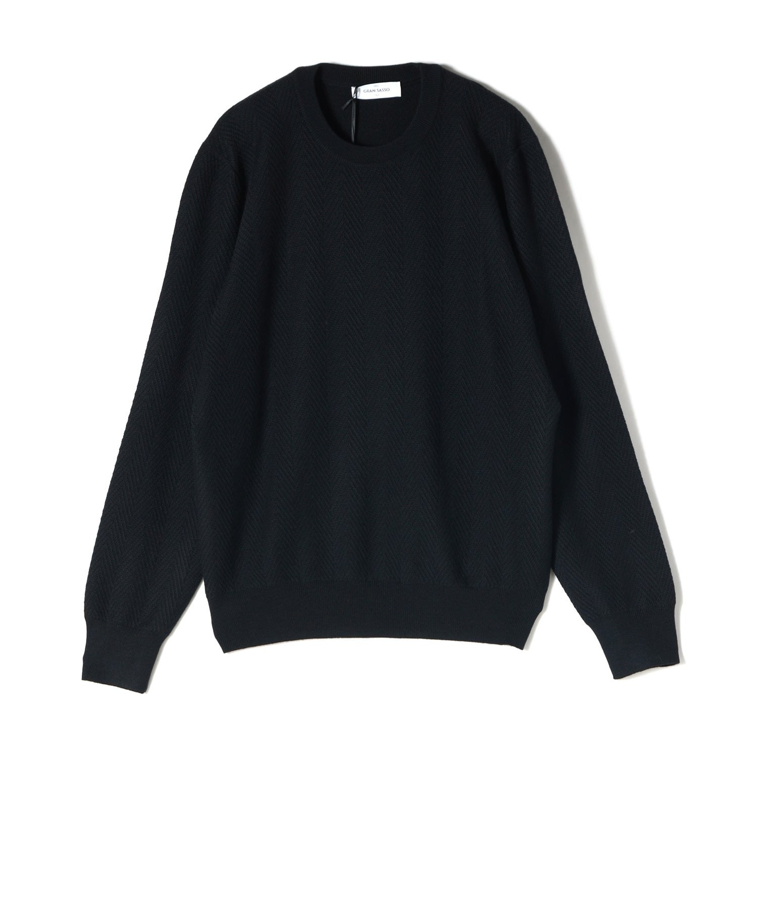 Gran Sasso(グランサッソ)】ウールクルーネック長袖ニット｜PARIGOT
