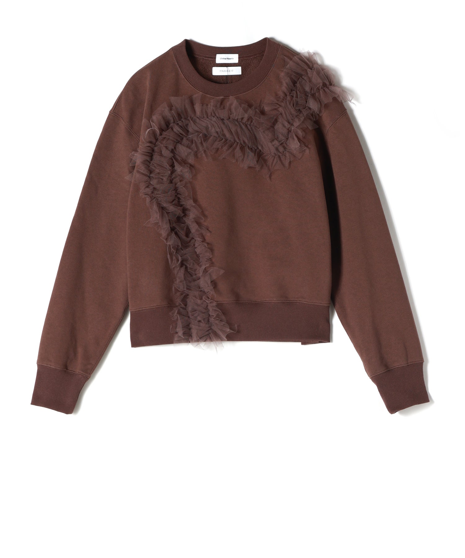 Chika Kisada PARIGOT別注 SWEAT WITH TULLE BROWN