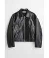 TOP DYED BLACK LEATHER