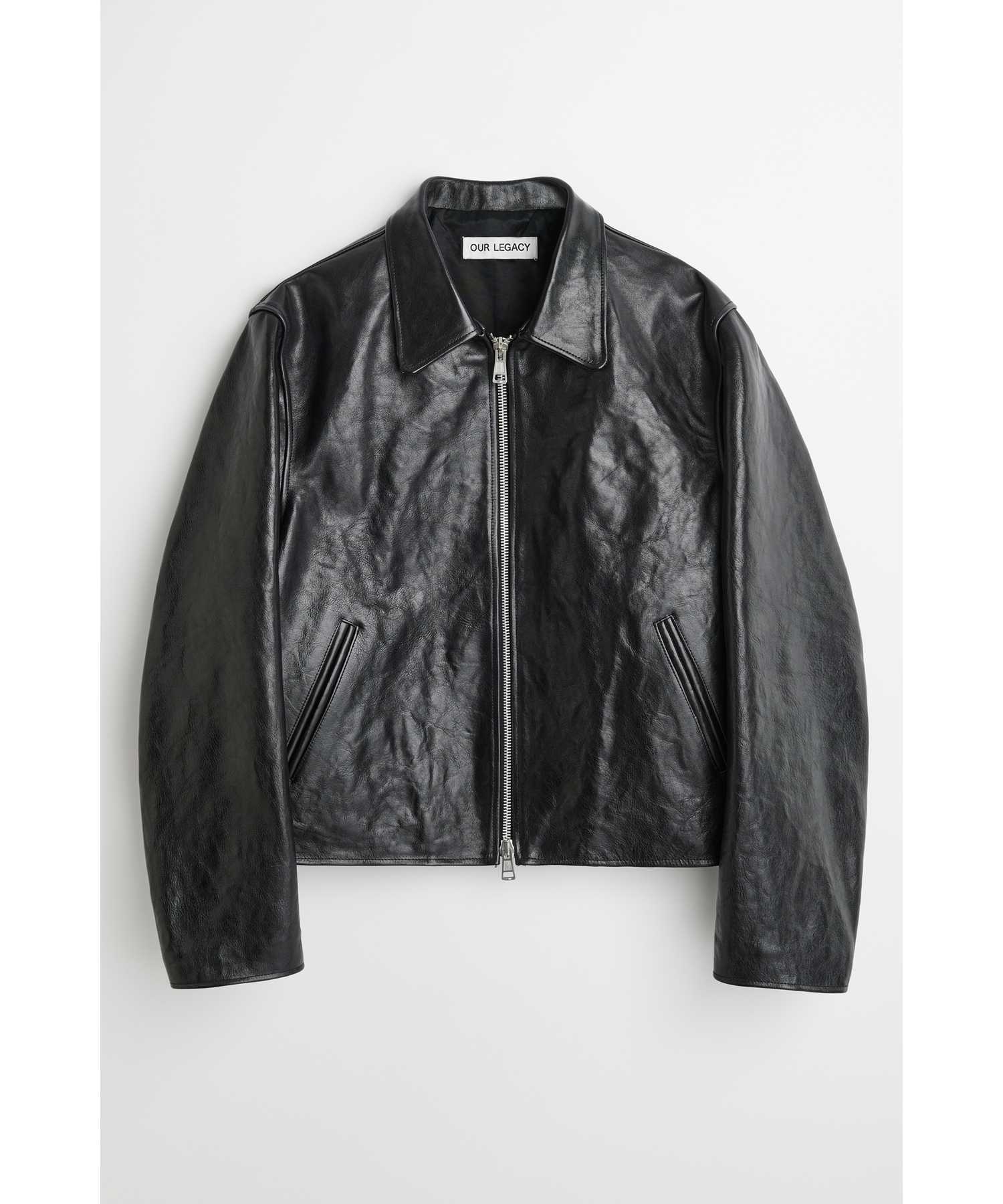 TOP DYED BLACK LEATHER