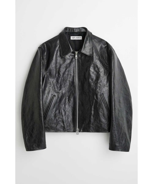 TOP DYED BLACK LEATHER