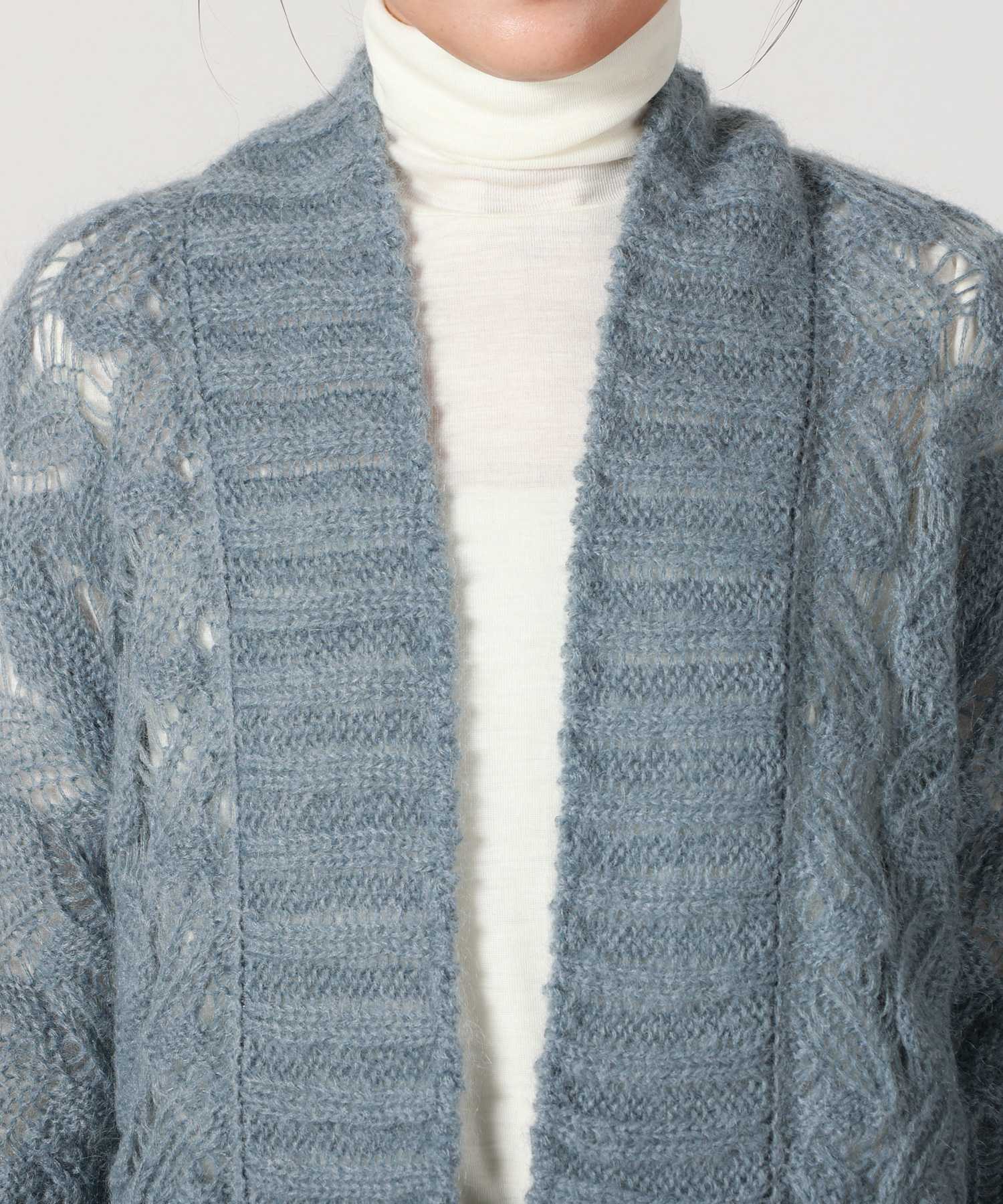 PHOTOCOPIEU(フォトコピュー)】 MOHAIR CROCHET CARDIGAN｜PARIGOT