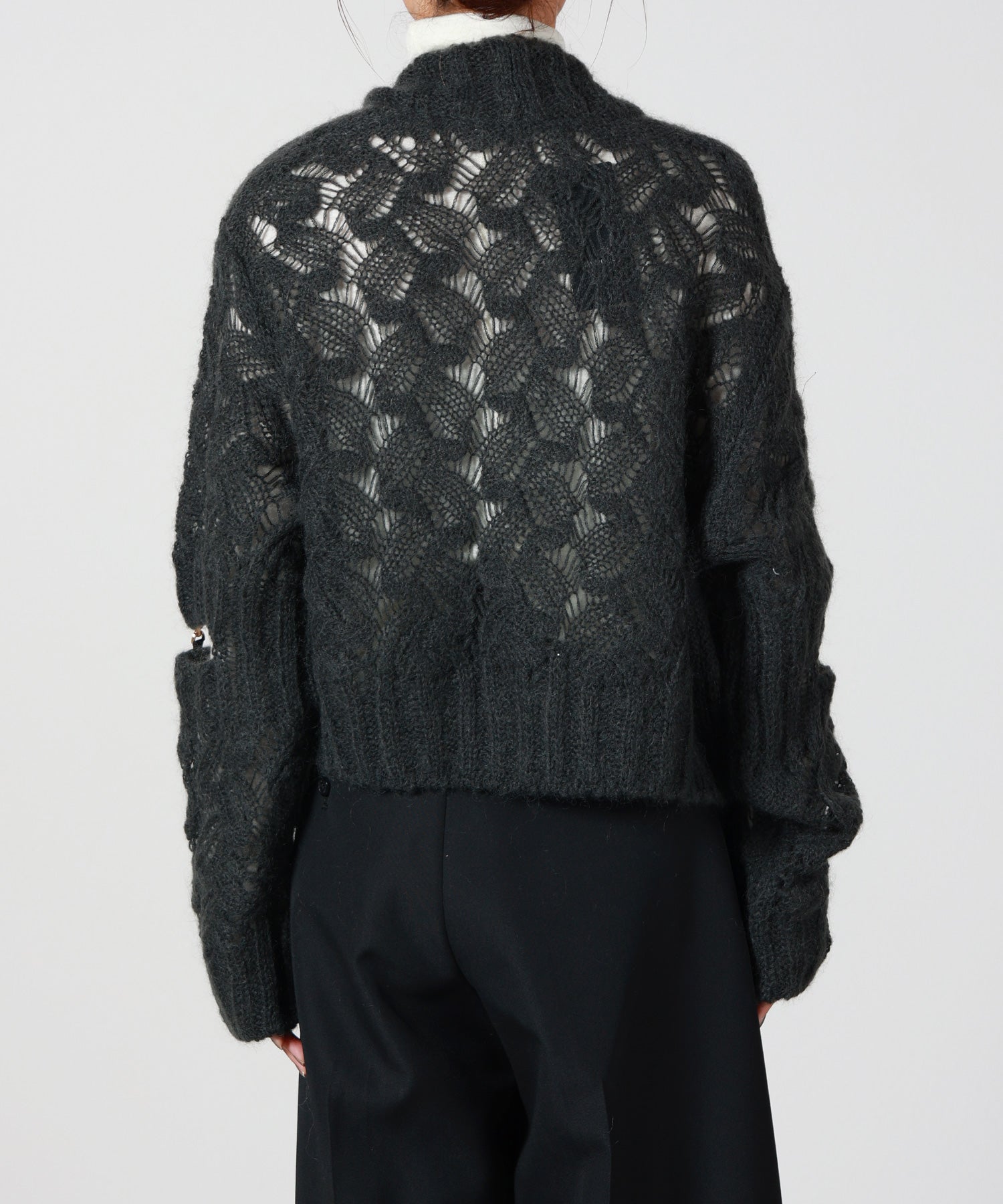 PHOTOCOPIEU(フォトコピュー)】 MOHAIR CROCHET CARDIGAN｜PARIGOT