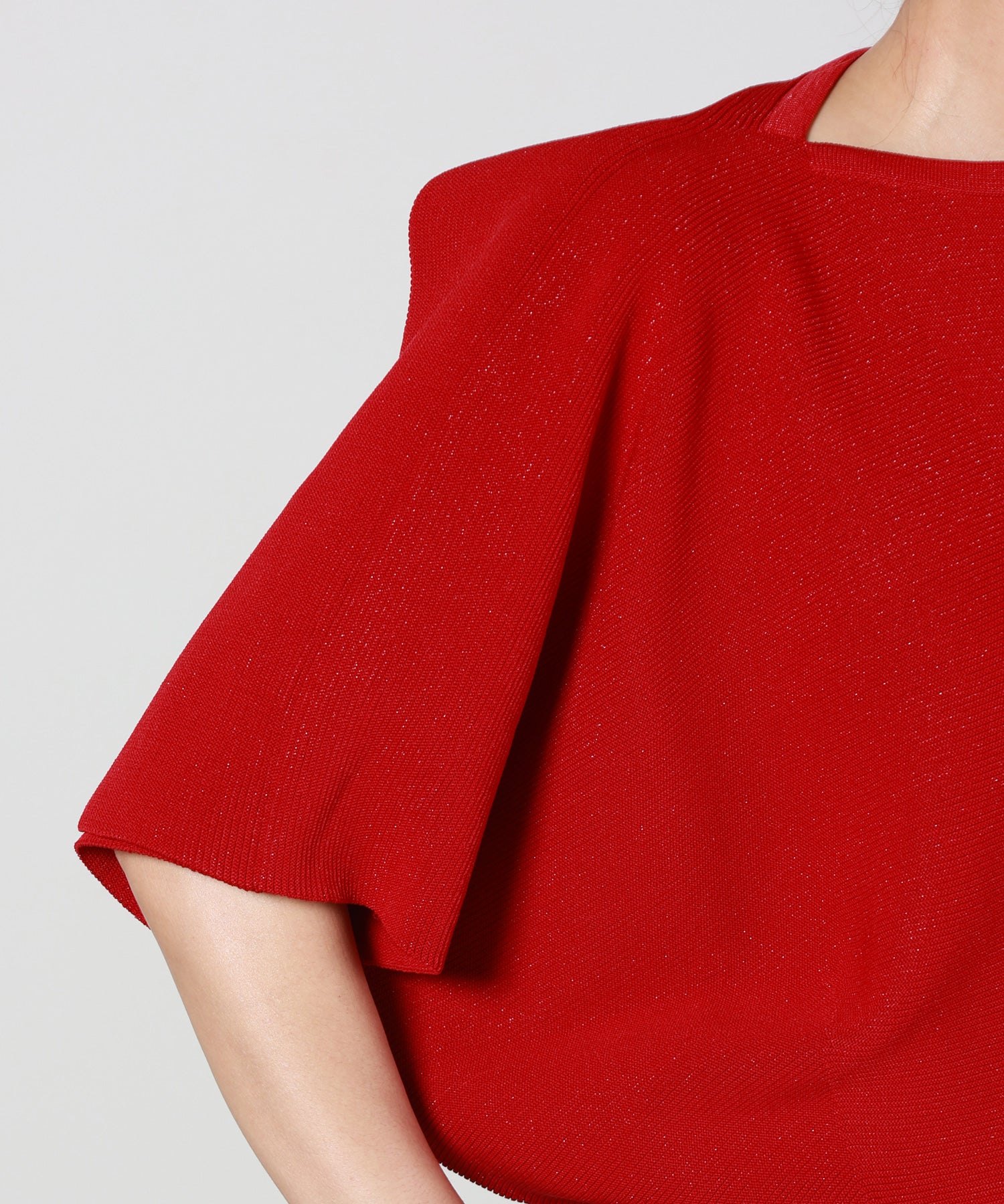 CFCL(シーエフシーエル)】 POTTERY CREASE GLITTER ASYMMETRIC TOP