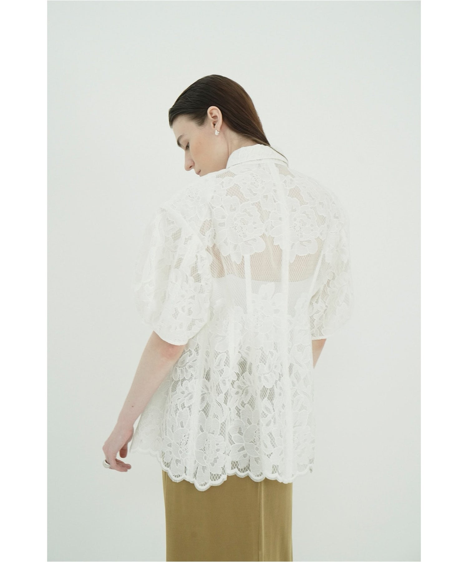 CLANE(クラネ)】 FLOWER LACE WAIST SHAPE TOPS｜PARIGOT ONLINE