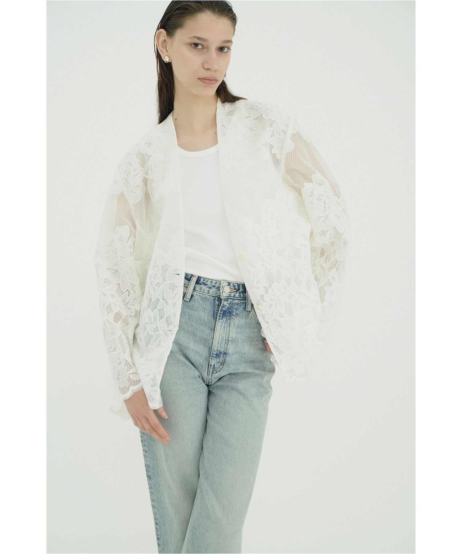 CLANE(クラネ)】 FLOWER LACE WIDE SHIRT JACKET｜PARIGOT ONLINE