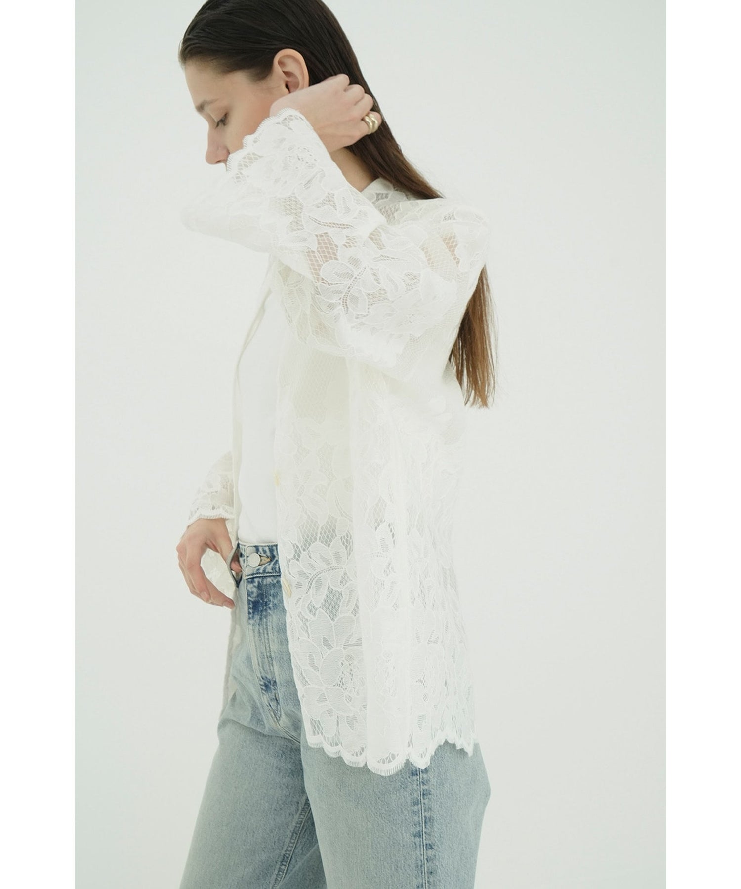CLANE(クラネ)】 FLOWER LACE WIDE SHIRT JACKET｜PARIGOT ONLINE